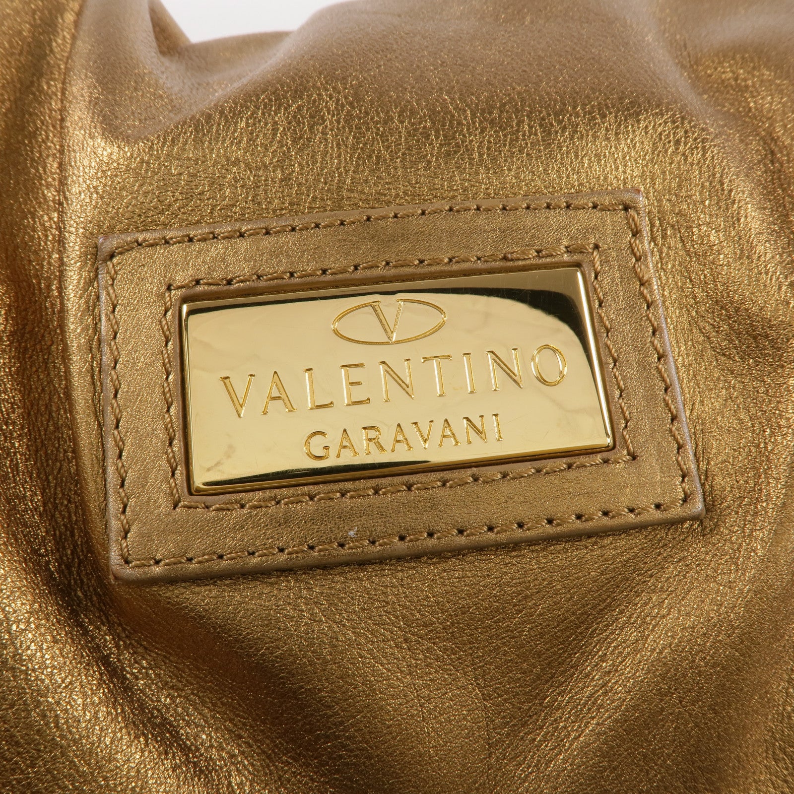 Valentino 羊皮皮革Shoulder Bag金扣肩背袋