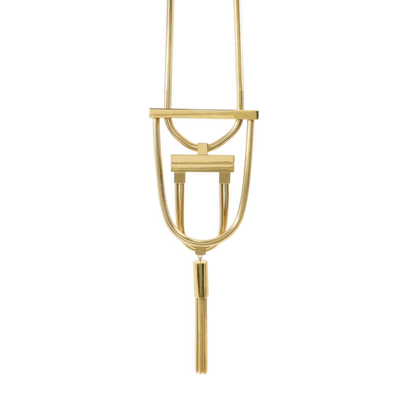YVES SAINT LAURENT 金屬Multi Layer Tassel Statement Necklace項鏈