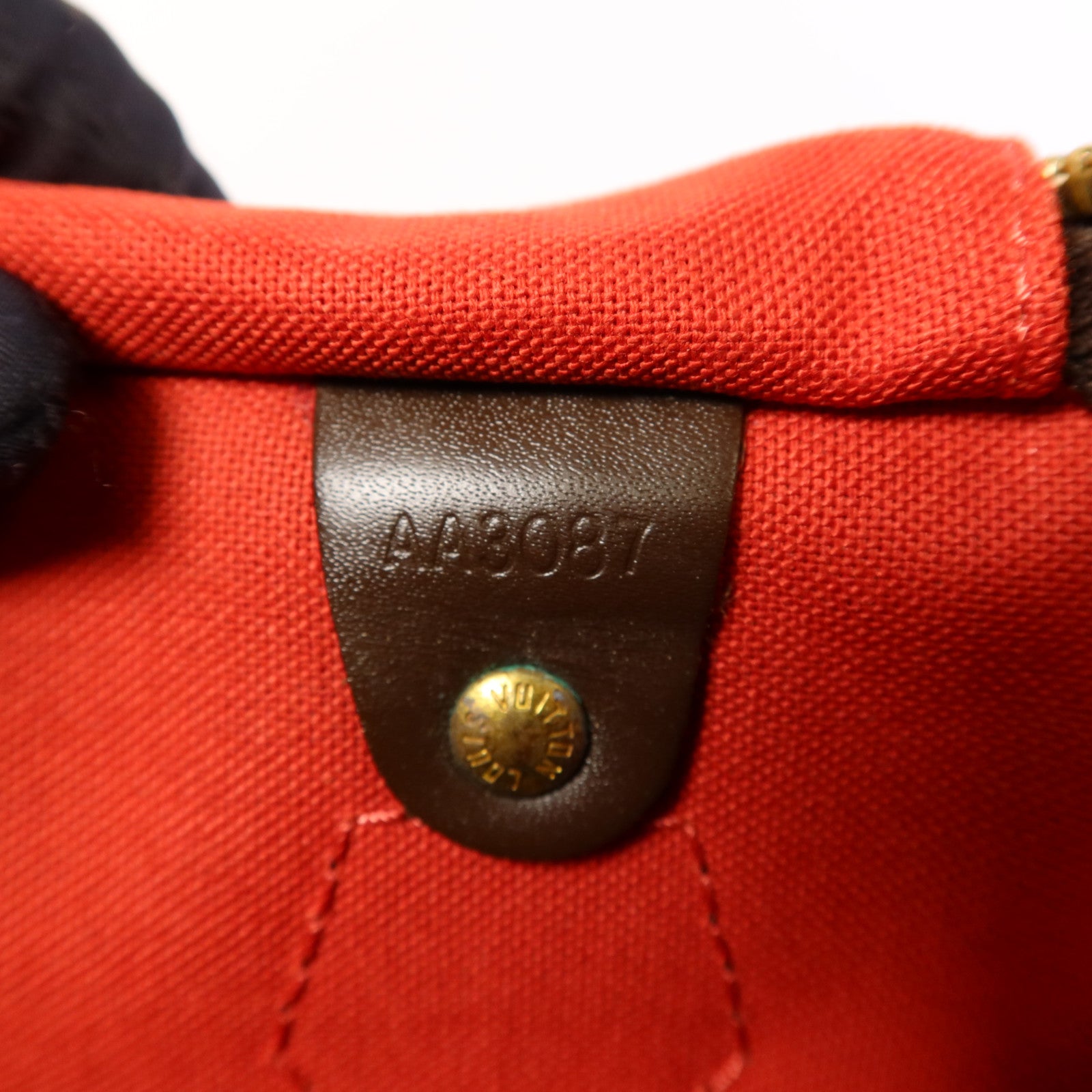 LOUIS VUITTON Damier Speedy 30金扣手挽袋