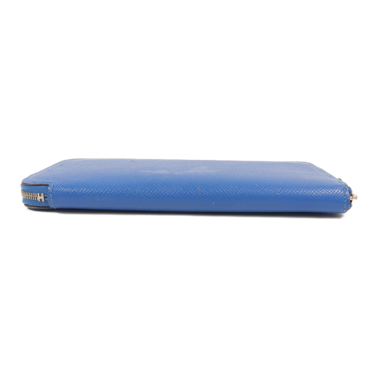HERMES Epsom皮革Slik in Long Wallet長錢包Bleu Hydra