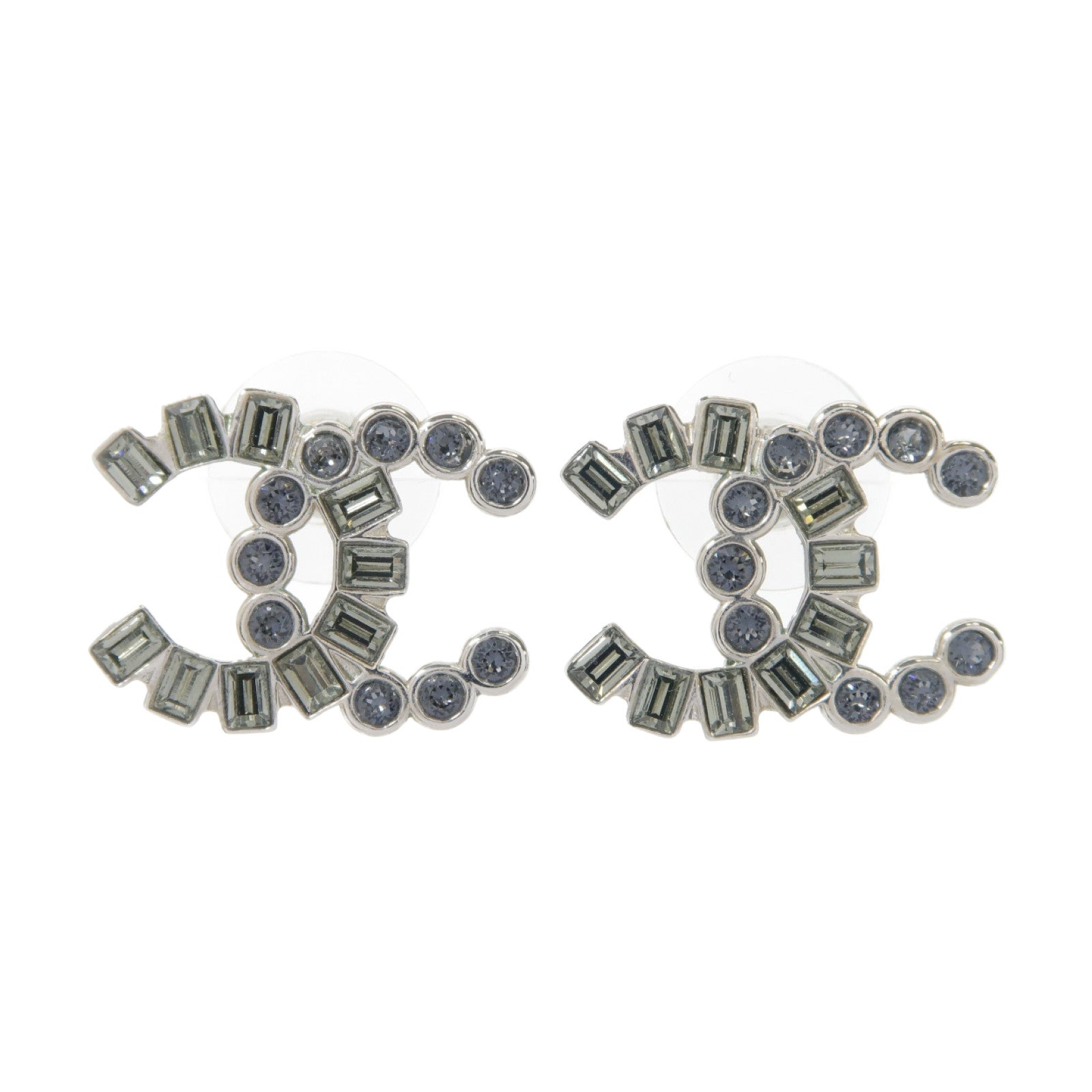 CHANEL 金屬Earrings耳環黑色/銀色