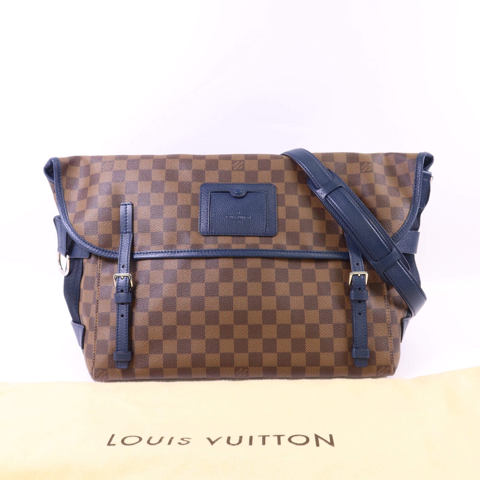 LOUIS VUITTON Damier Buzas銀扣肩背袋