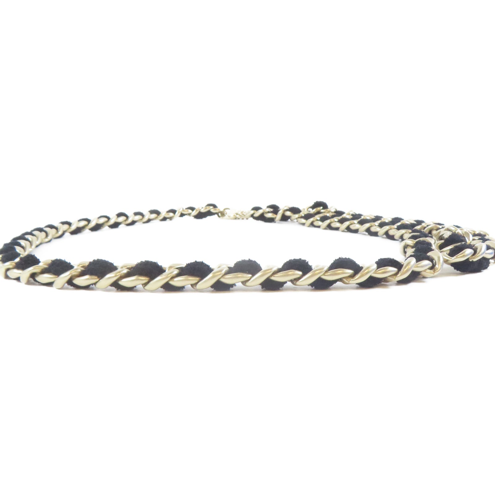 CHANEL 【激減優惠】金屬Chain Belt腰帶黑色/金色