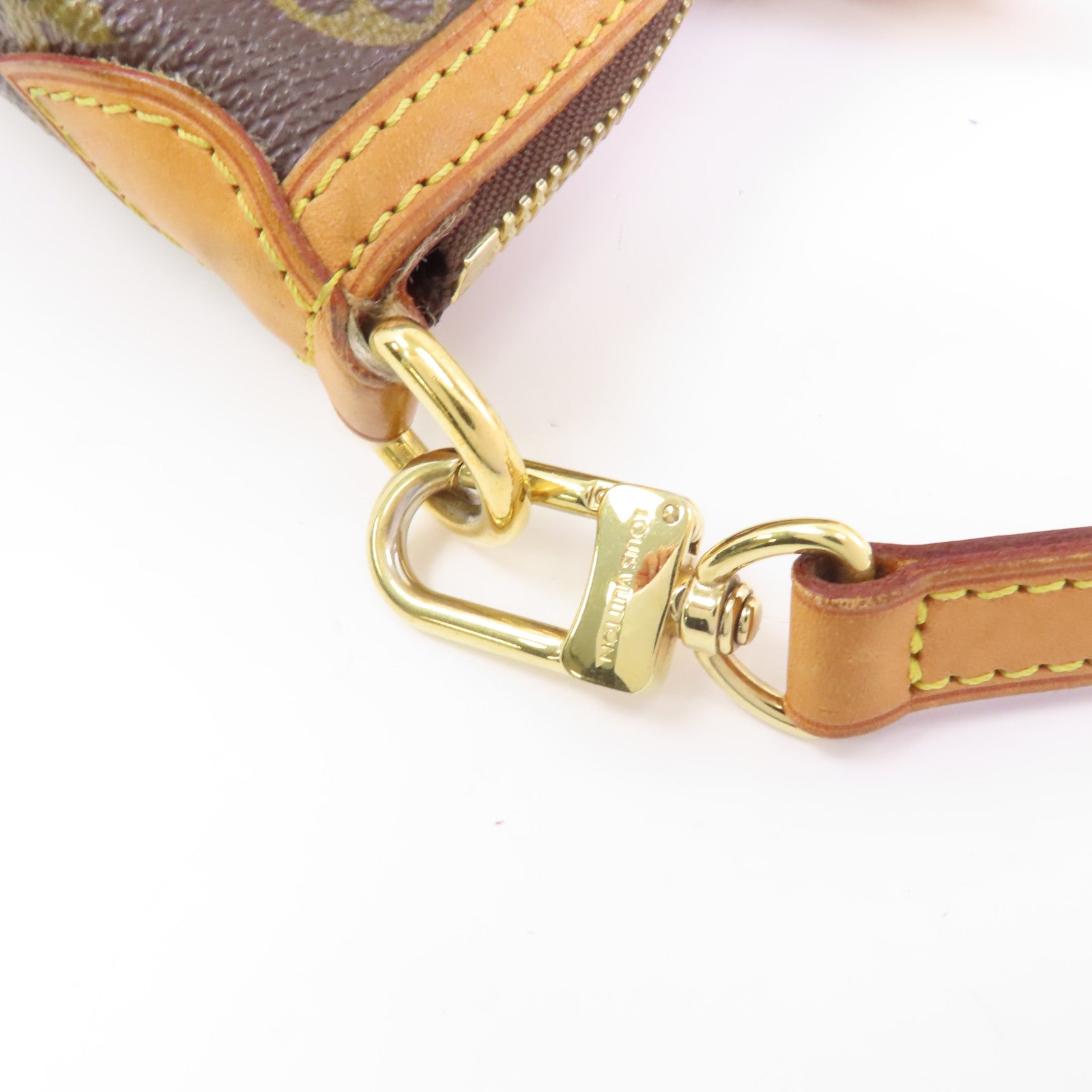 LOUIS VUITTON Monogram Palermo PM金扣手挽肩背兩用袋棕色