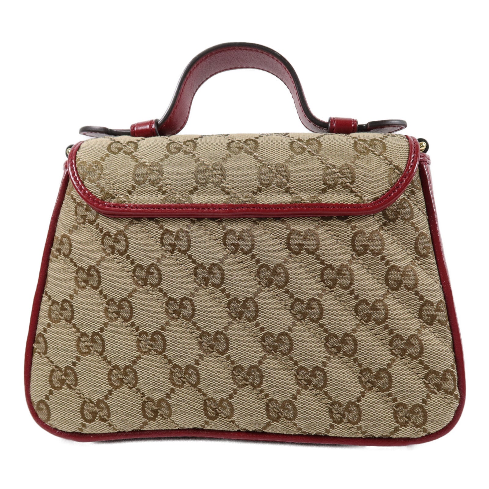 GUCCI 帆布GG Marmont Mini手挽肩背兩用袋