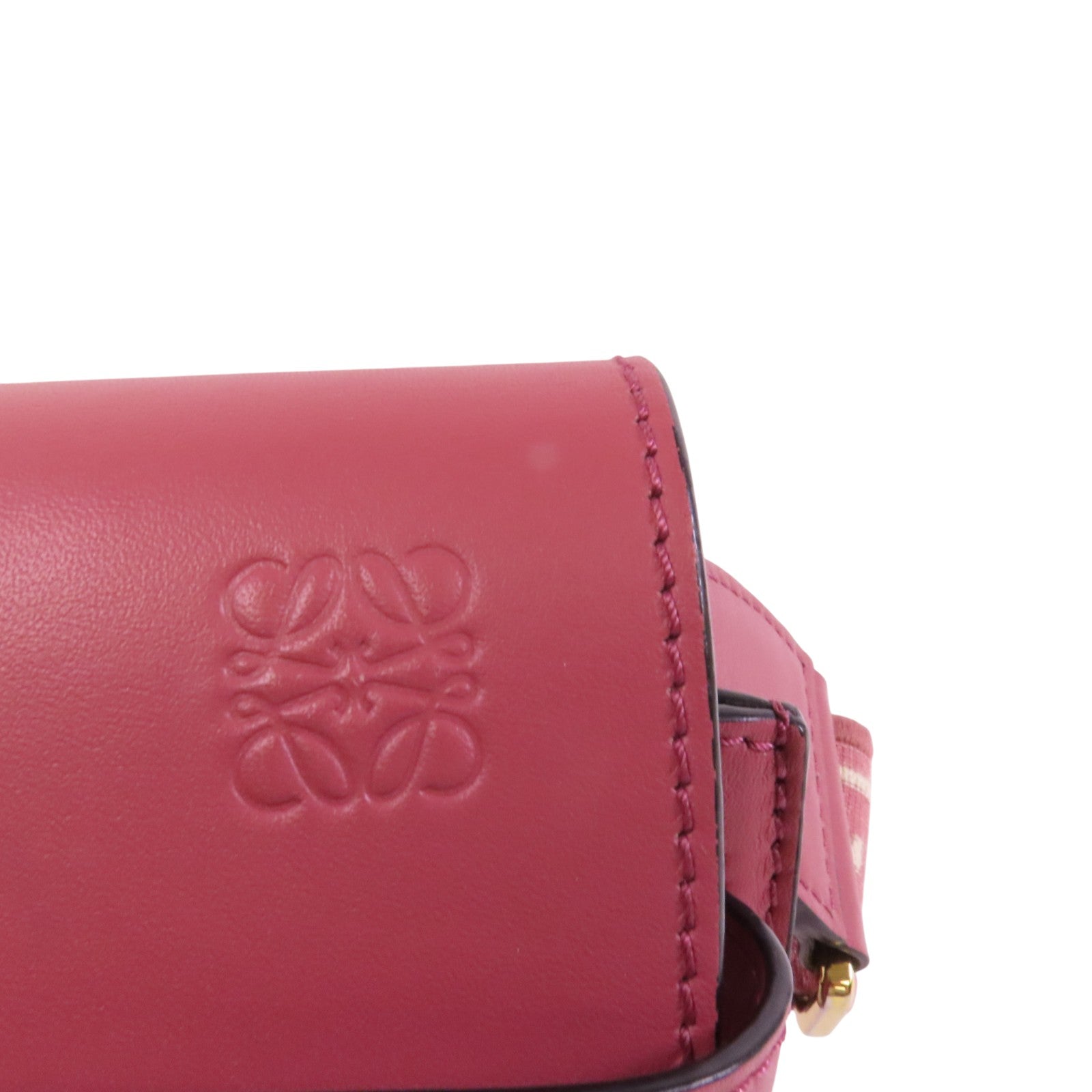 LOEWE 牛皮皮革Mini Gate金扣肩背袋