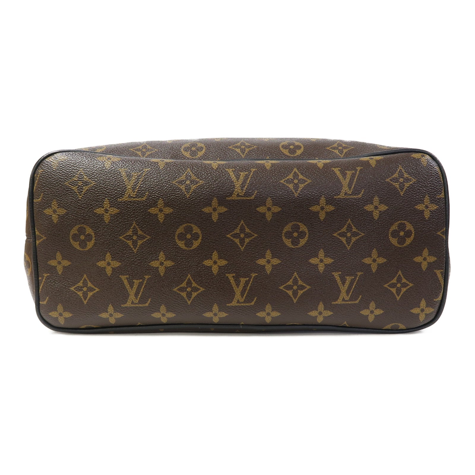 LOUIS VUITTON Monogram Macassar Parc銀扣背包啡色