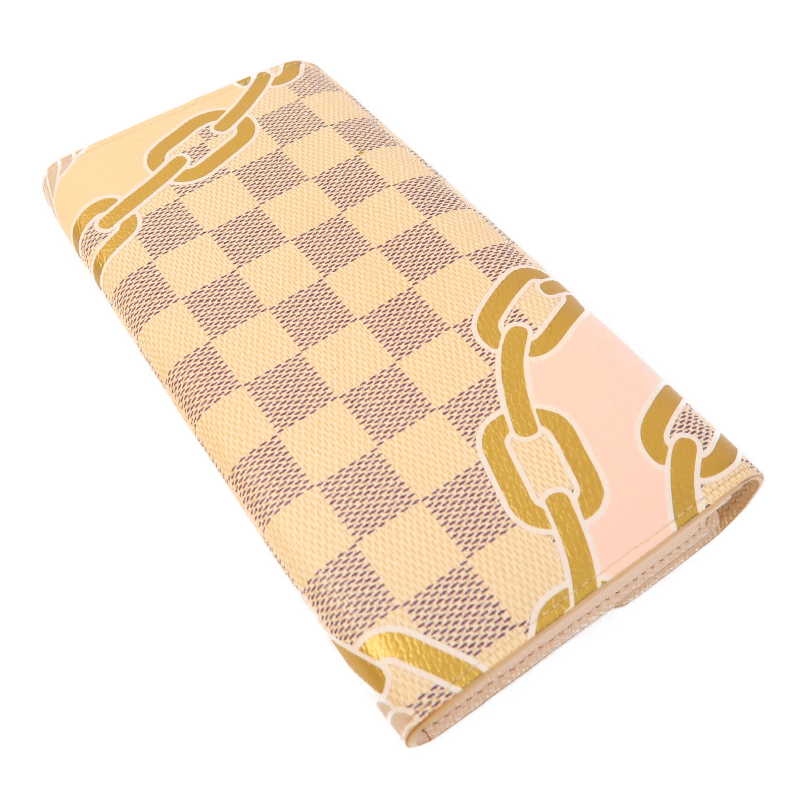 LOUIS VUITTON Damier Azur Sarah Wallet金扣長錢包