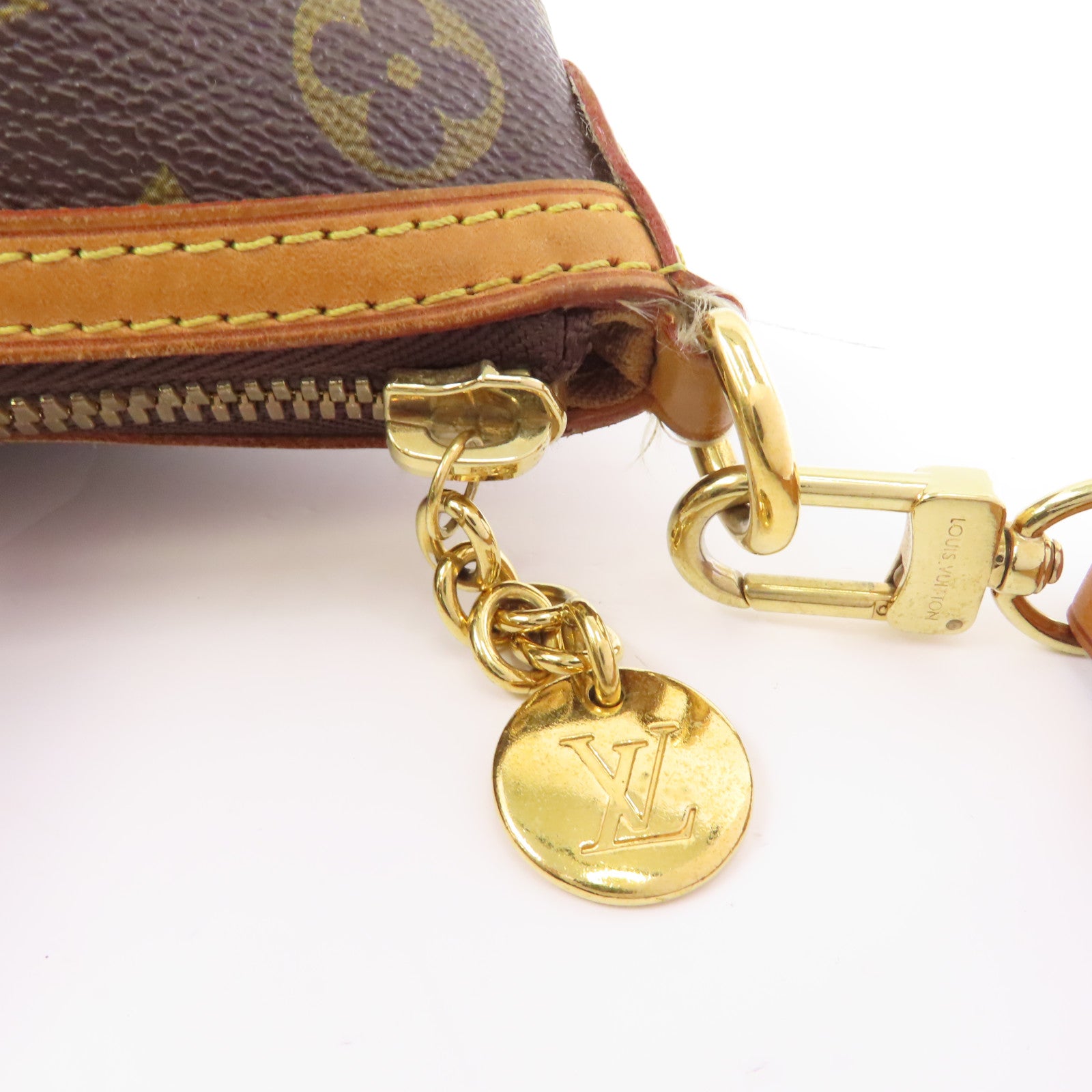 LOUIS VUITTON Monogram Palermo PM金扣手挽肩背兩用袋棕色