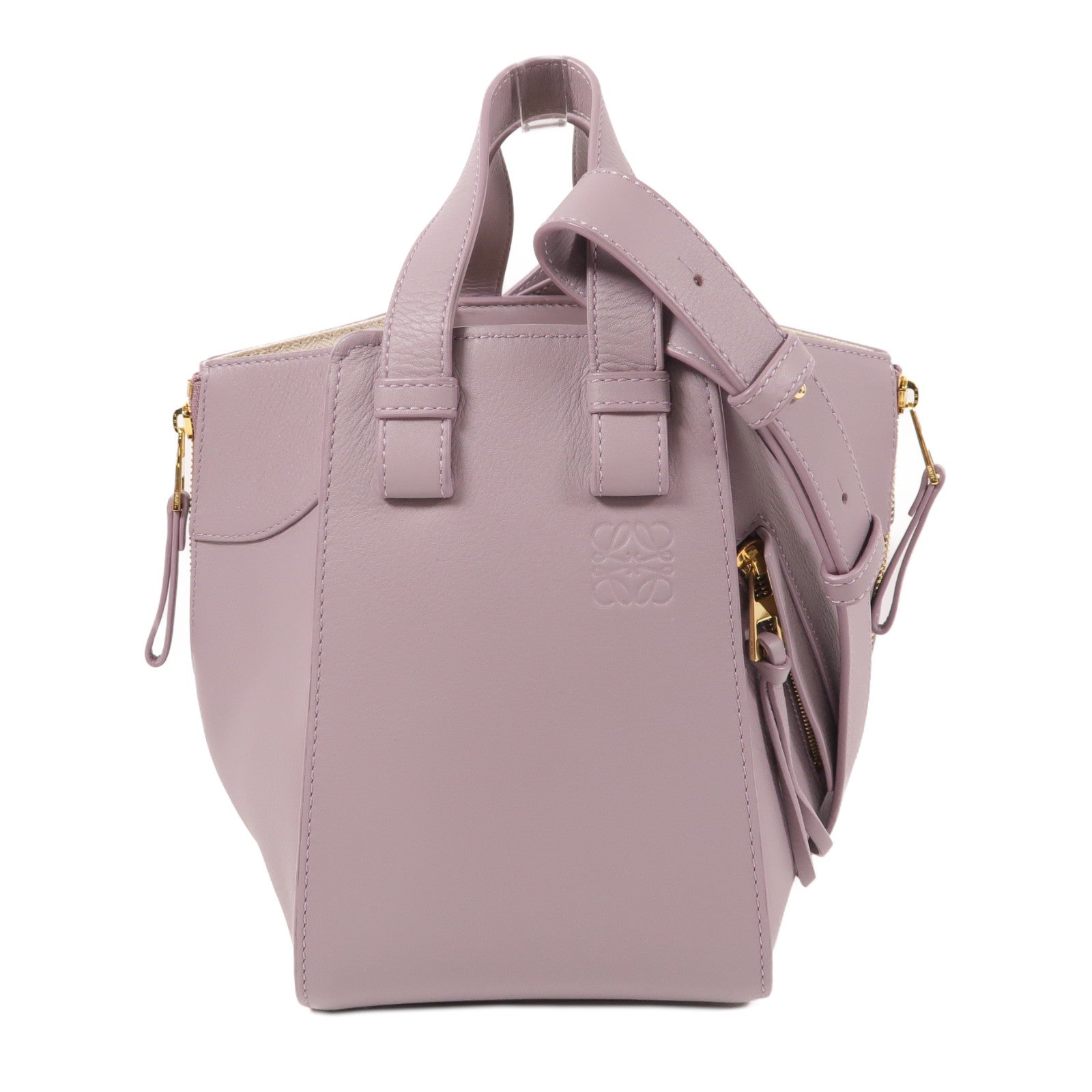 LOEWE 牛皮皮革Compact Hammock金扣手挽肩背兩用袋