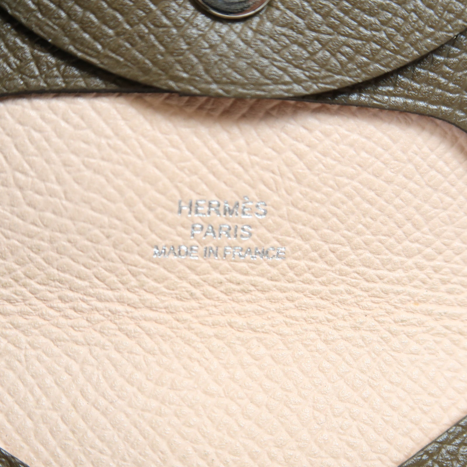 HERMES Epsom皮革Bastia Change Purse銀扣零錢包Toundra
