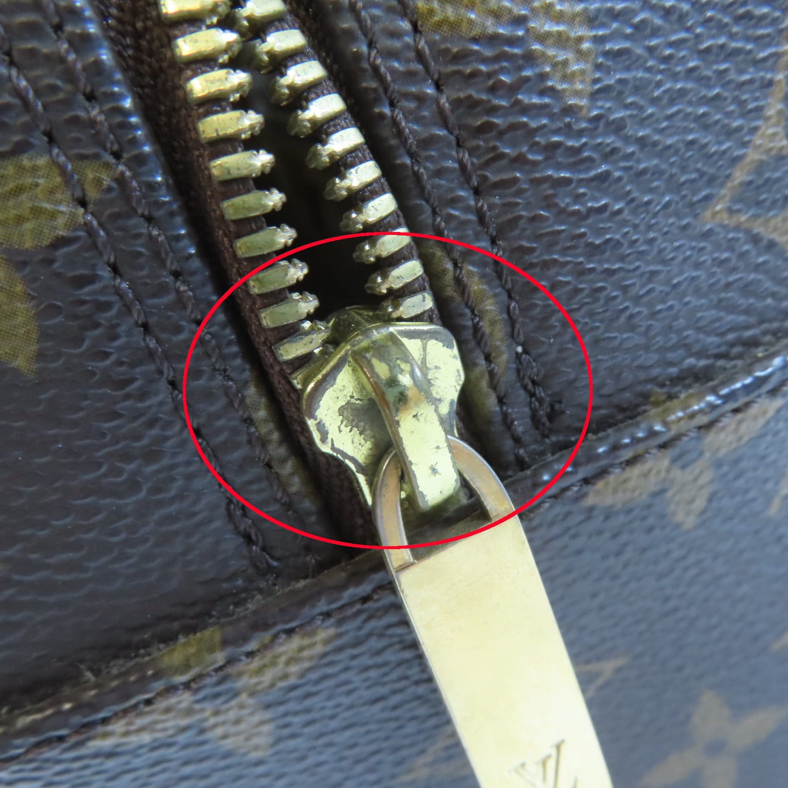 LOUIS VUITTON Monogram Cite GM金扣肩背袋啡色