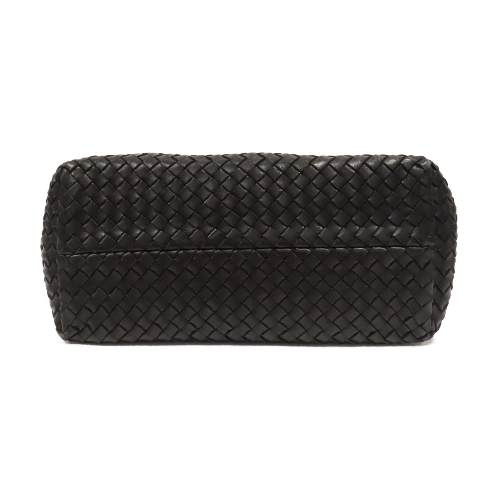 BOTTEGA VENETA 織紋皮革Hand Bag金扣手挽袋黑色