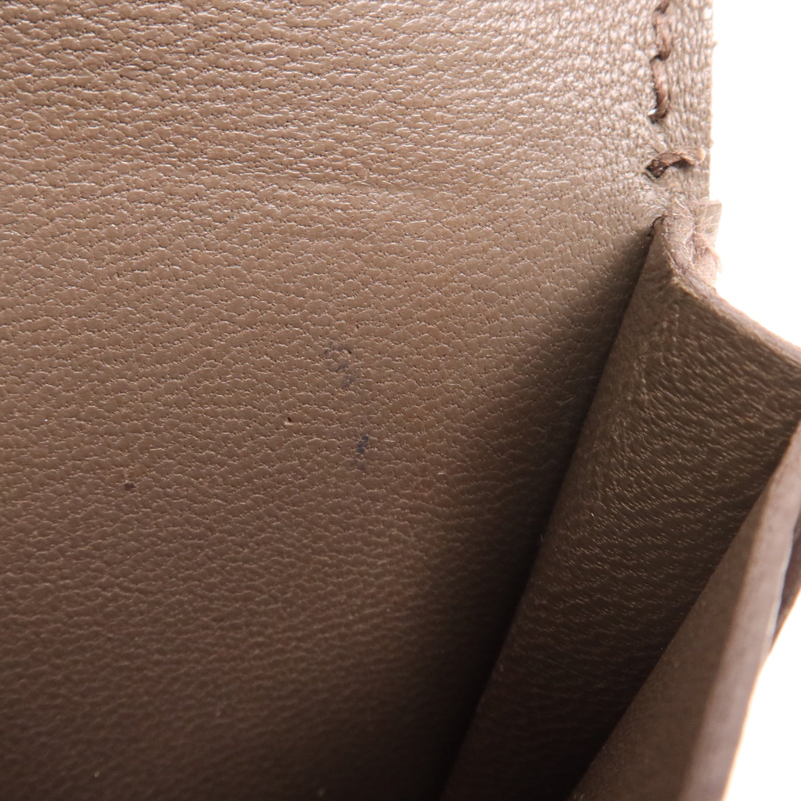 HERMES Epsom皮革Bearn Card Case金扣卡片套Etain