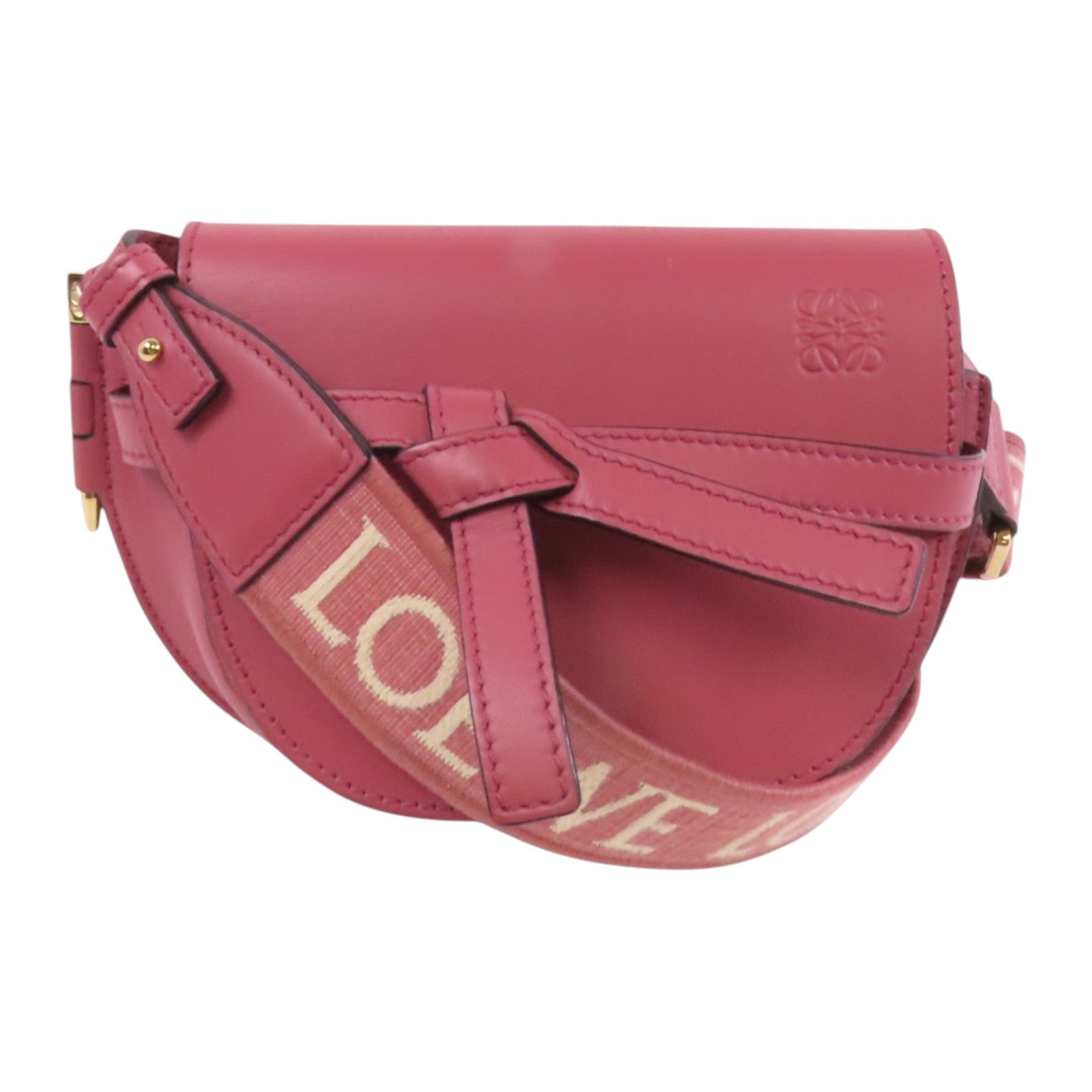LOEWE 【激減優惠】牛皮皮革Mini Gate金扣肩背袋