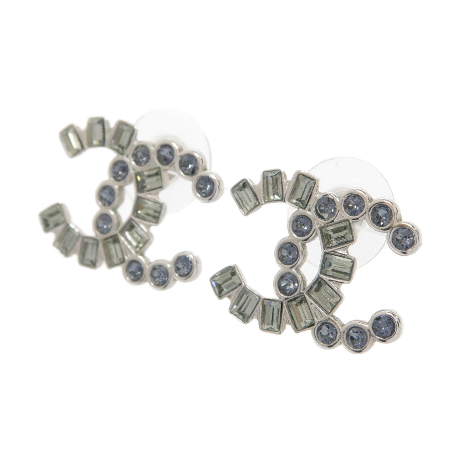 CHANEL 金屬Earrings耳環黑色/銀色