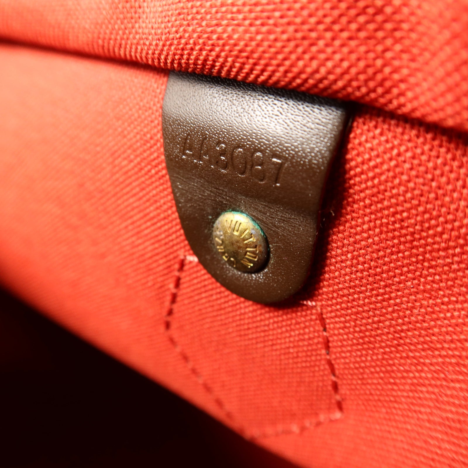 LOUIS VUITTON Damier Speedy 30金扣手挽袋