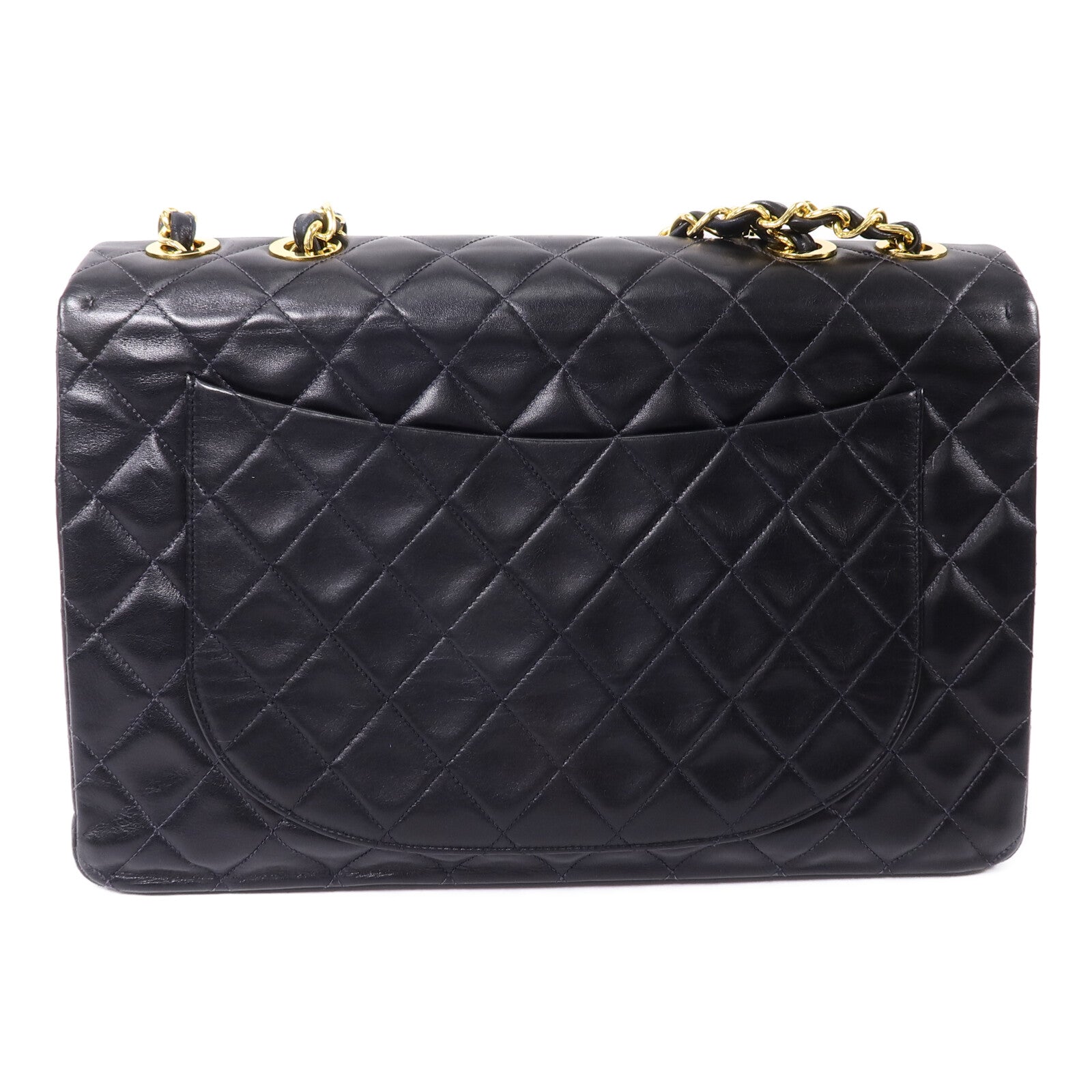 CHANEL 羊皮皮革Vintage Classic Flap鏈帶手挽肩背兩用袋
