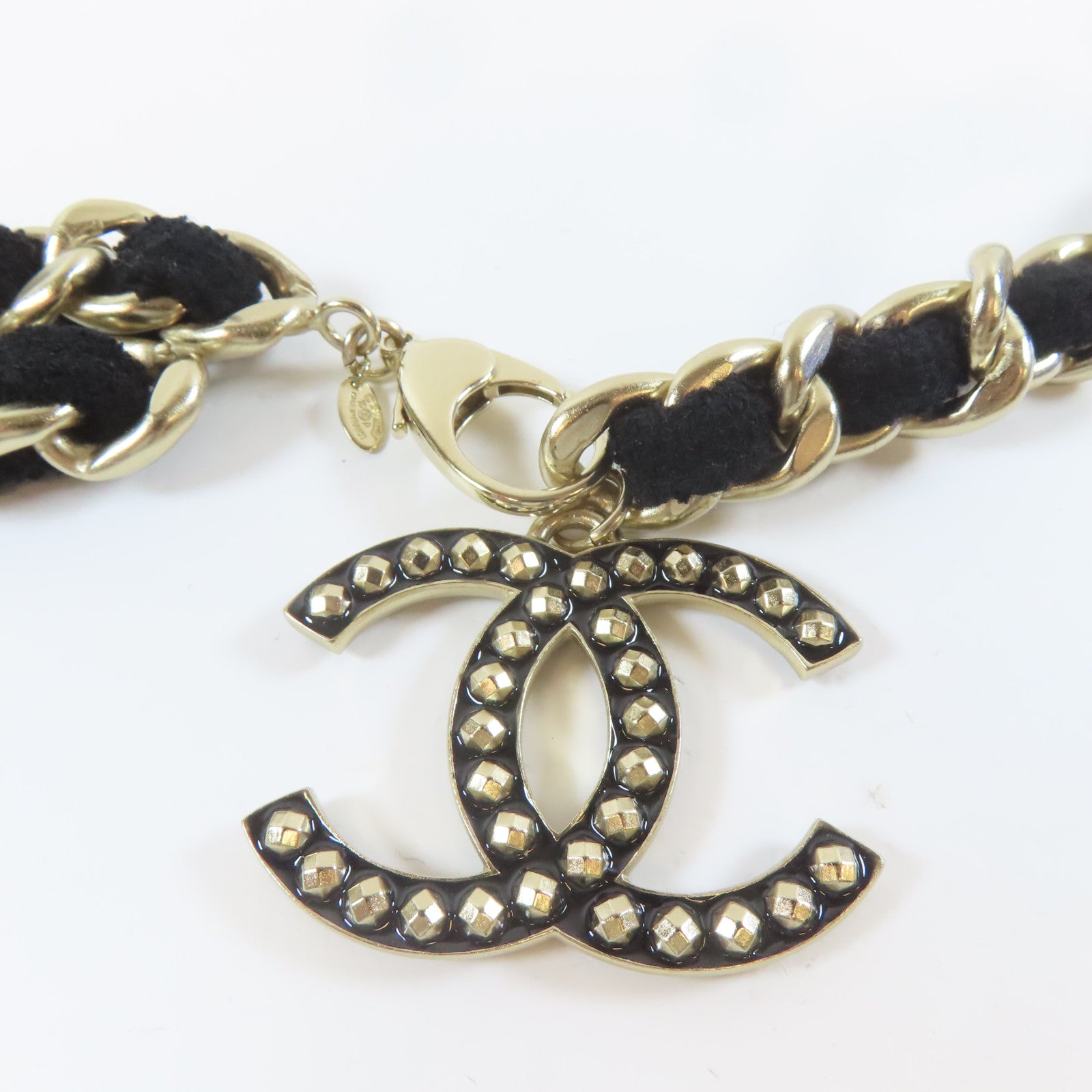 CHANEL 【激減優惠】金屬Chain Belt腰帶黑色/金色