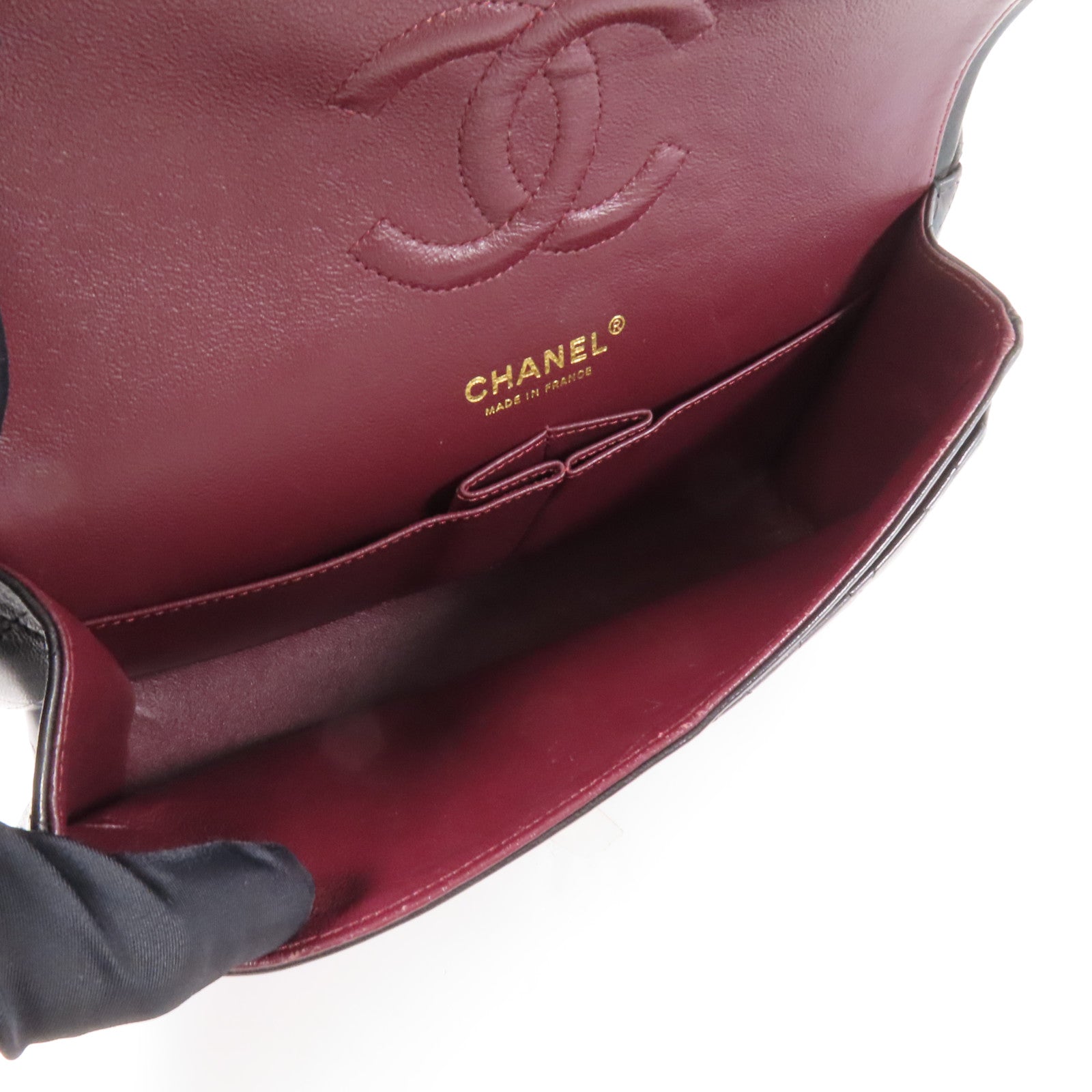 CHANEL 羊皮皮革Classic 25金扣鏈帶肩背袋