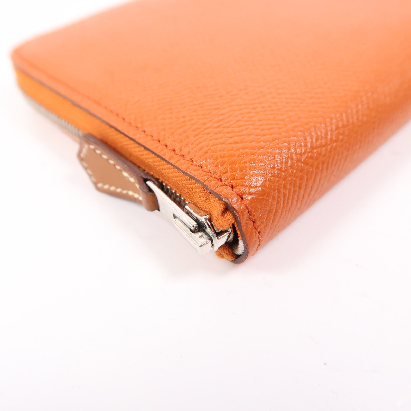 HERMES PHW Silk In Long Wallet Epsom Leather 6C Cuivre