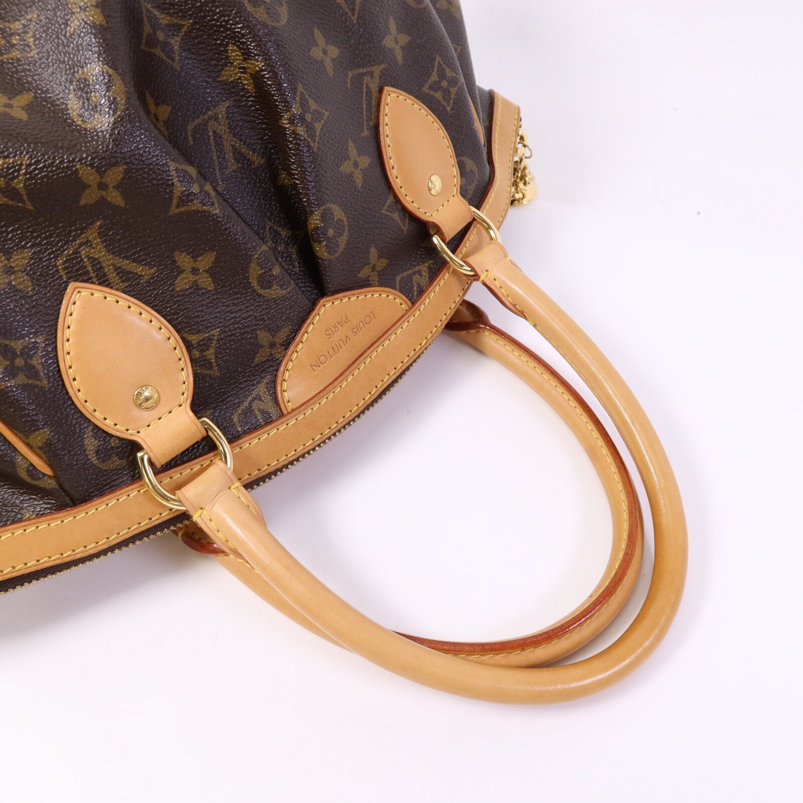 LOUIS VUITTON Monogram Tivoli PM金扣手挽袋