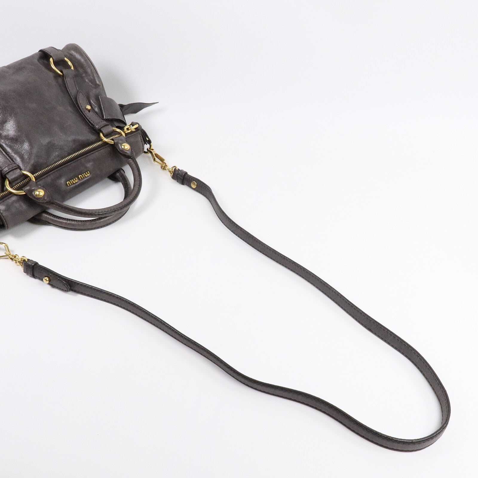 Miu Miu 牛皮皮革2 Way Shoulder Bag手挽肩背兩用袋