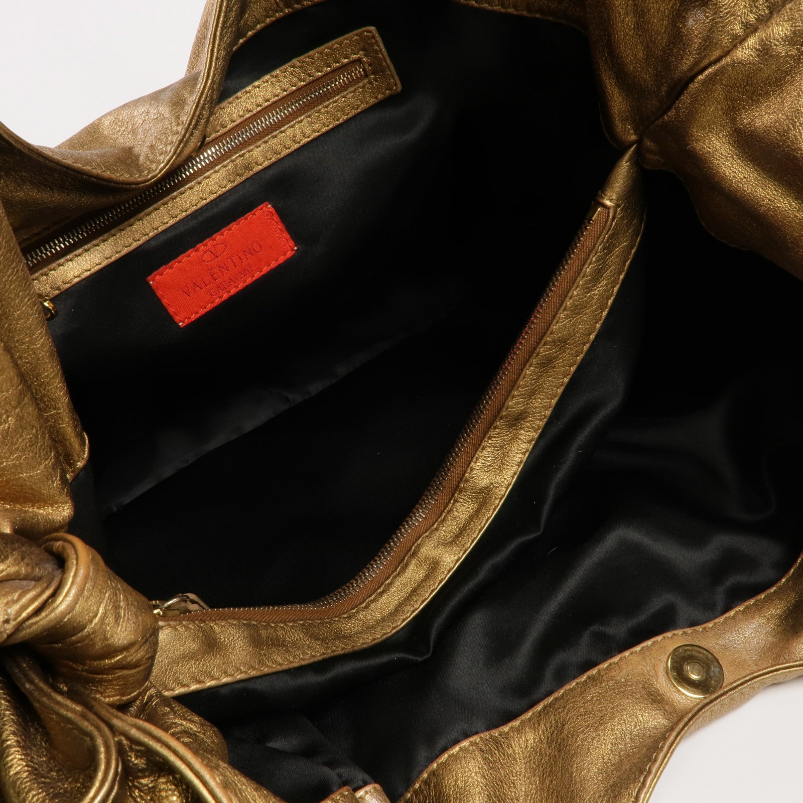 Valentino 羊皮皮革Shoulder Bag金扣肩背袋