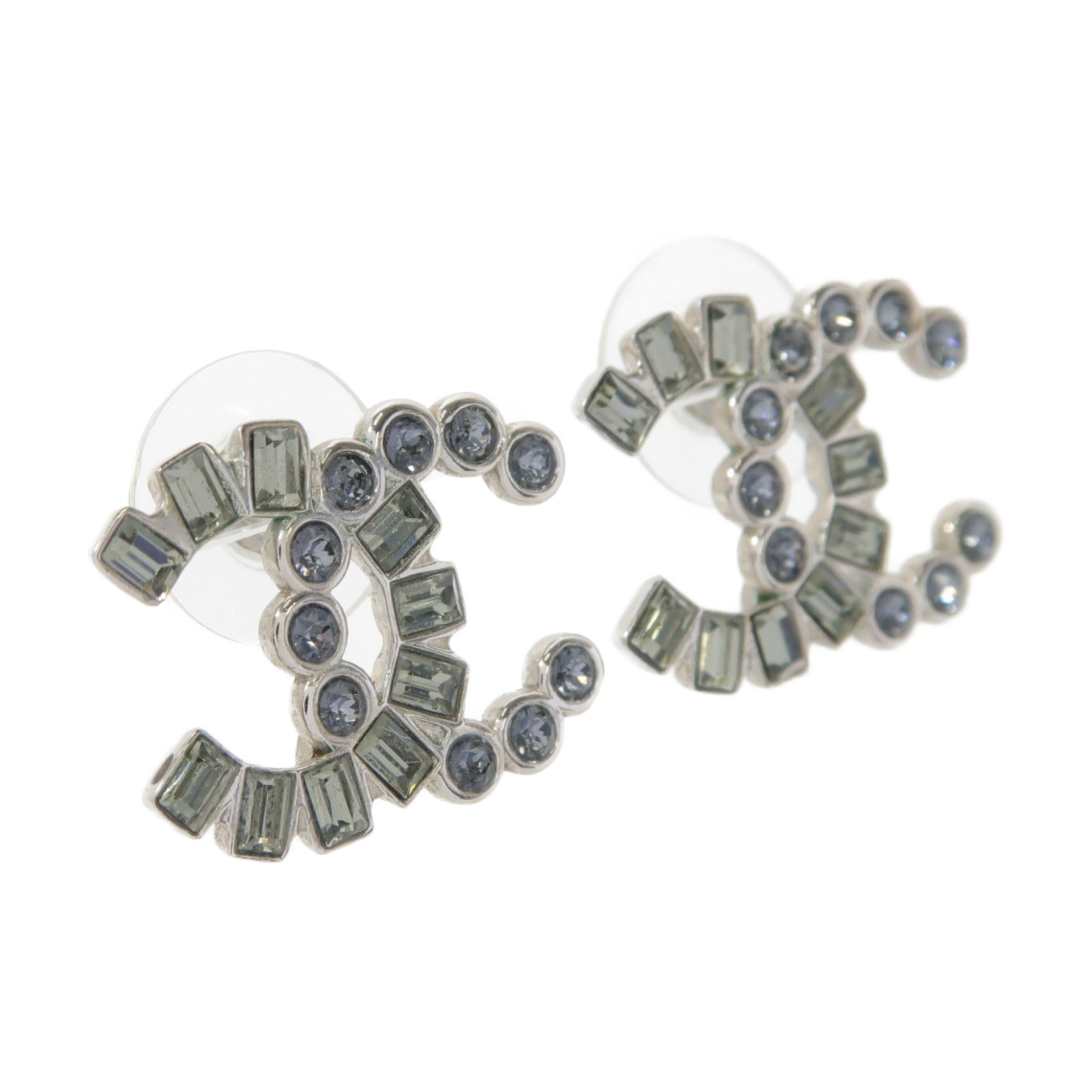 CHANEL 金屬Earrings耳環黑色/銀色
