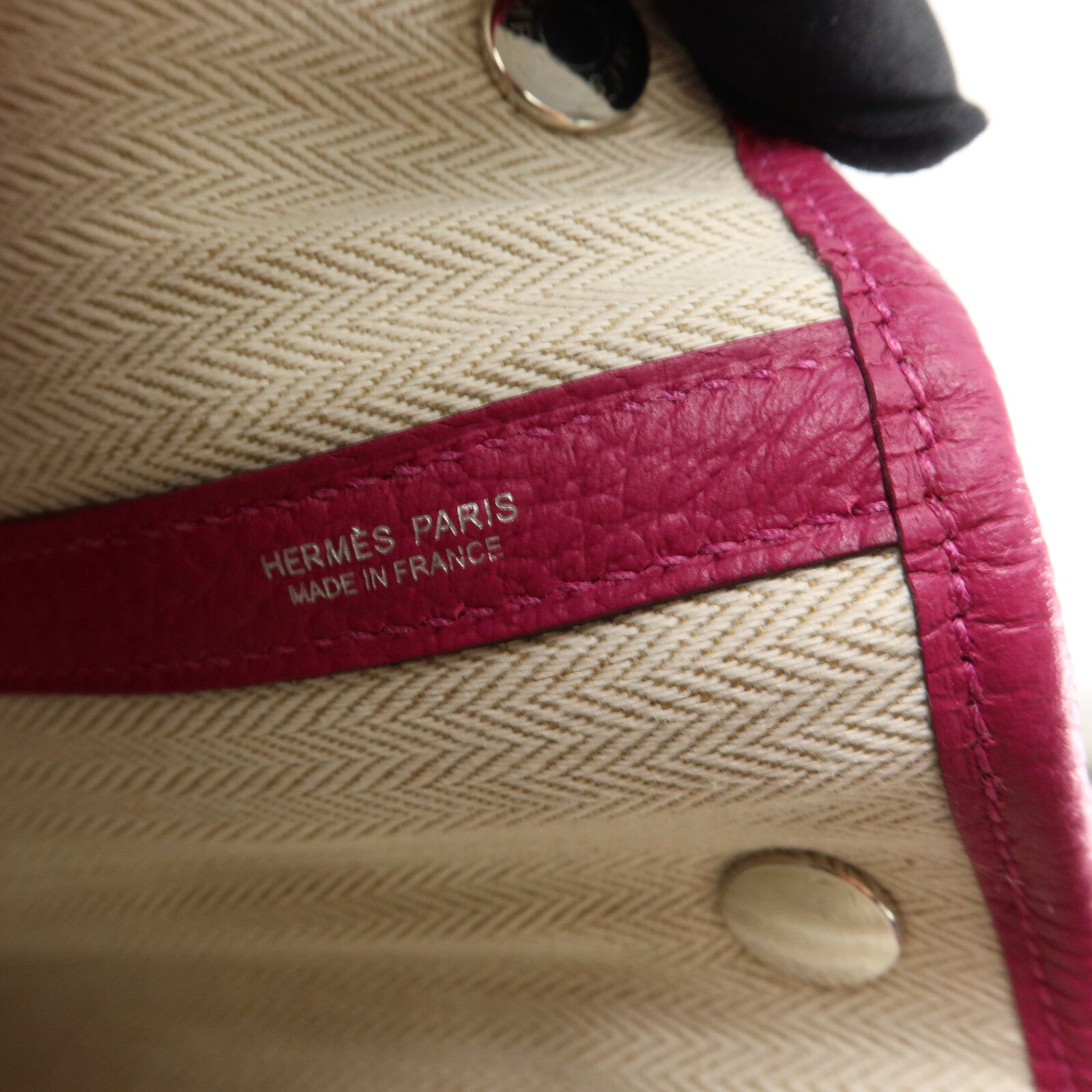 HERMES Negonda皮革Garden Party PM手挽袋Rose Pourpre