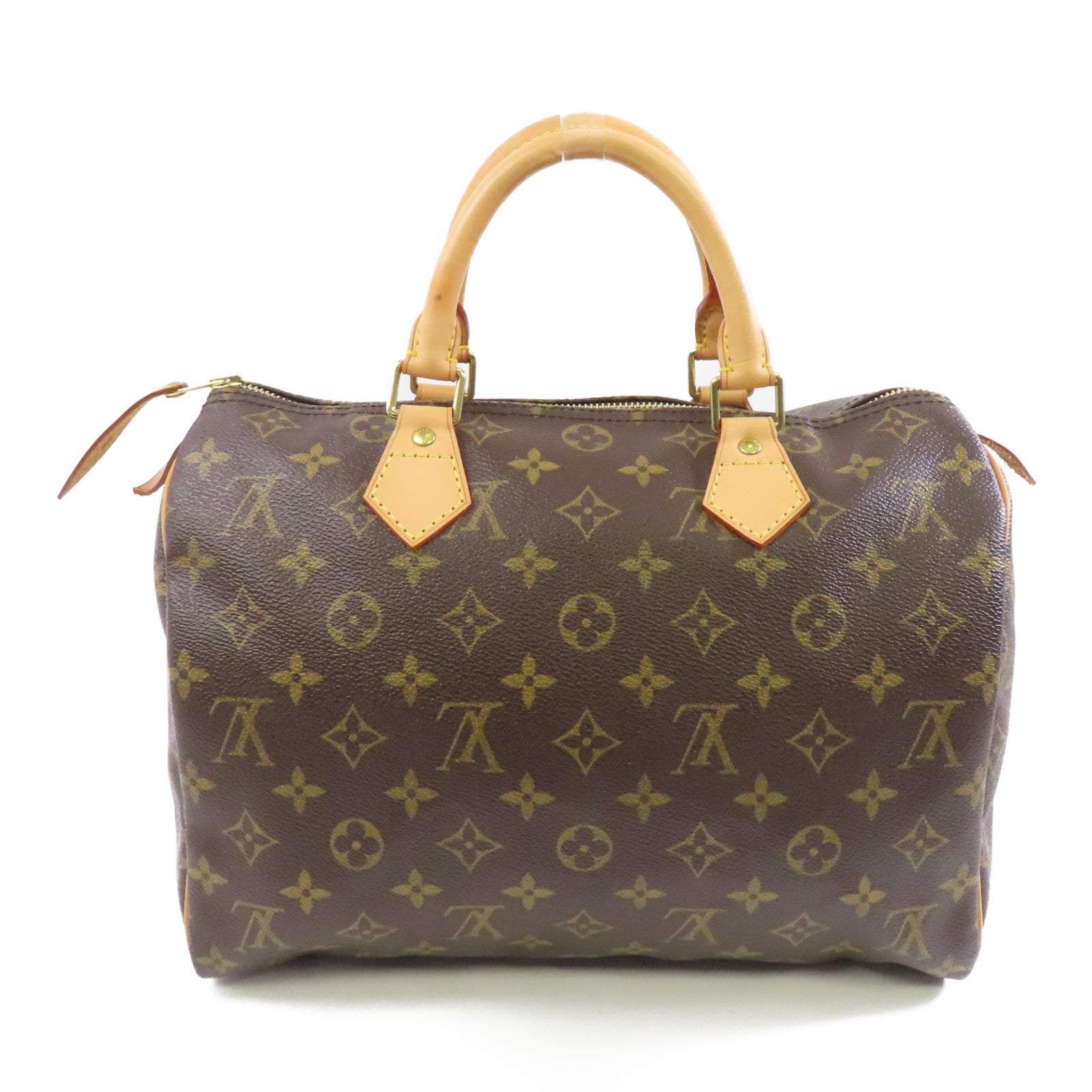 LOUIS VUITTON Monogram Speedy 30金扣手挽袋棕色