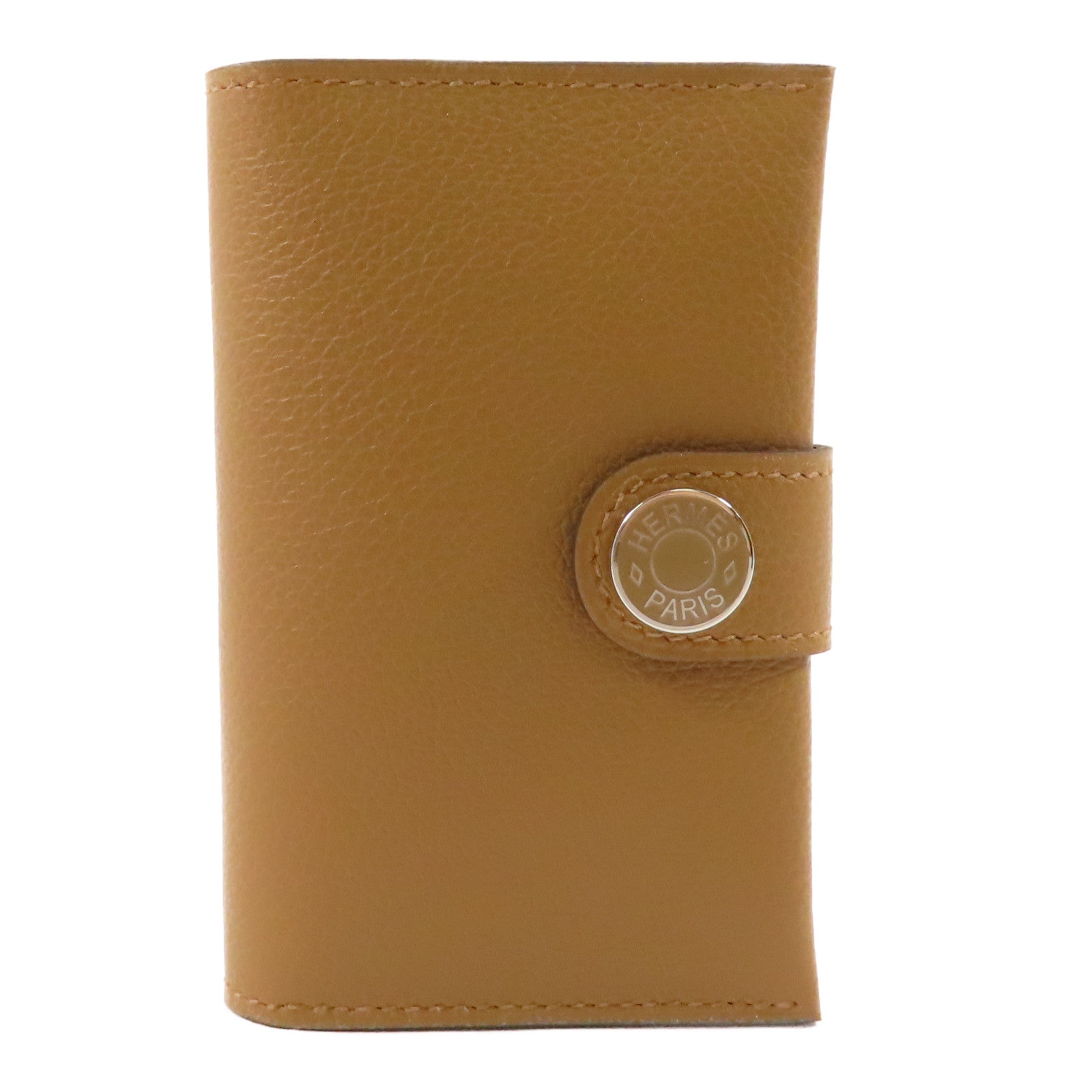 HERMES Evercolor皮革Porte-Cartes R.M.S Card Holder銀扣卡片套Alezan