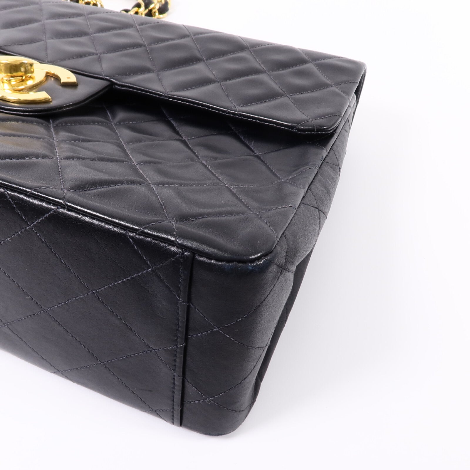 CHANEL 羊皮皮革Vintage Classic Flap鏈帶手挽肩背兩用袋