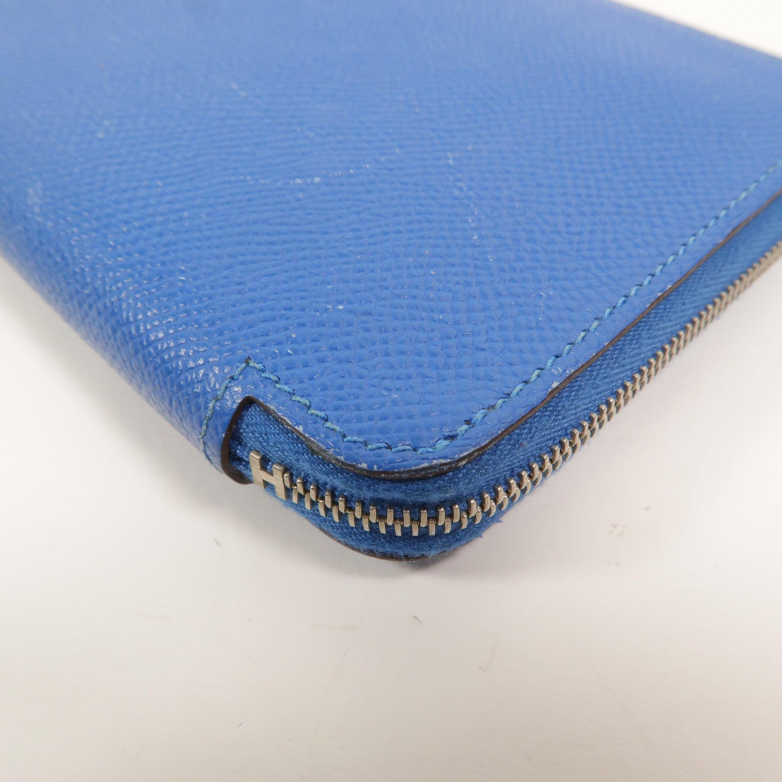 HERMES Epsom皮革Slik in Long Wallet長錢包Bleu Hydra