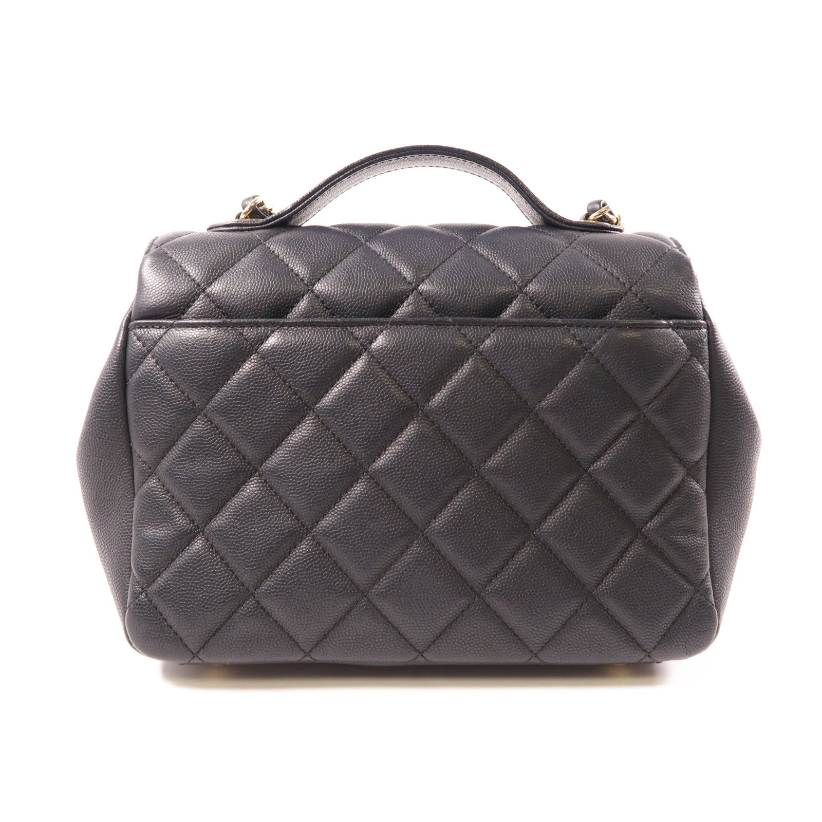 CHANEL 牛皮皮革2way Shoulder Bag金扣鏈帶手挽肩背兩用袋黑色