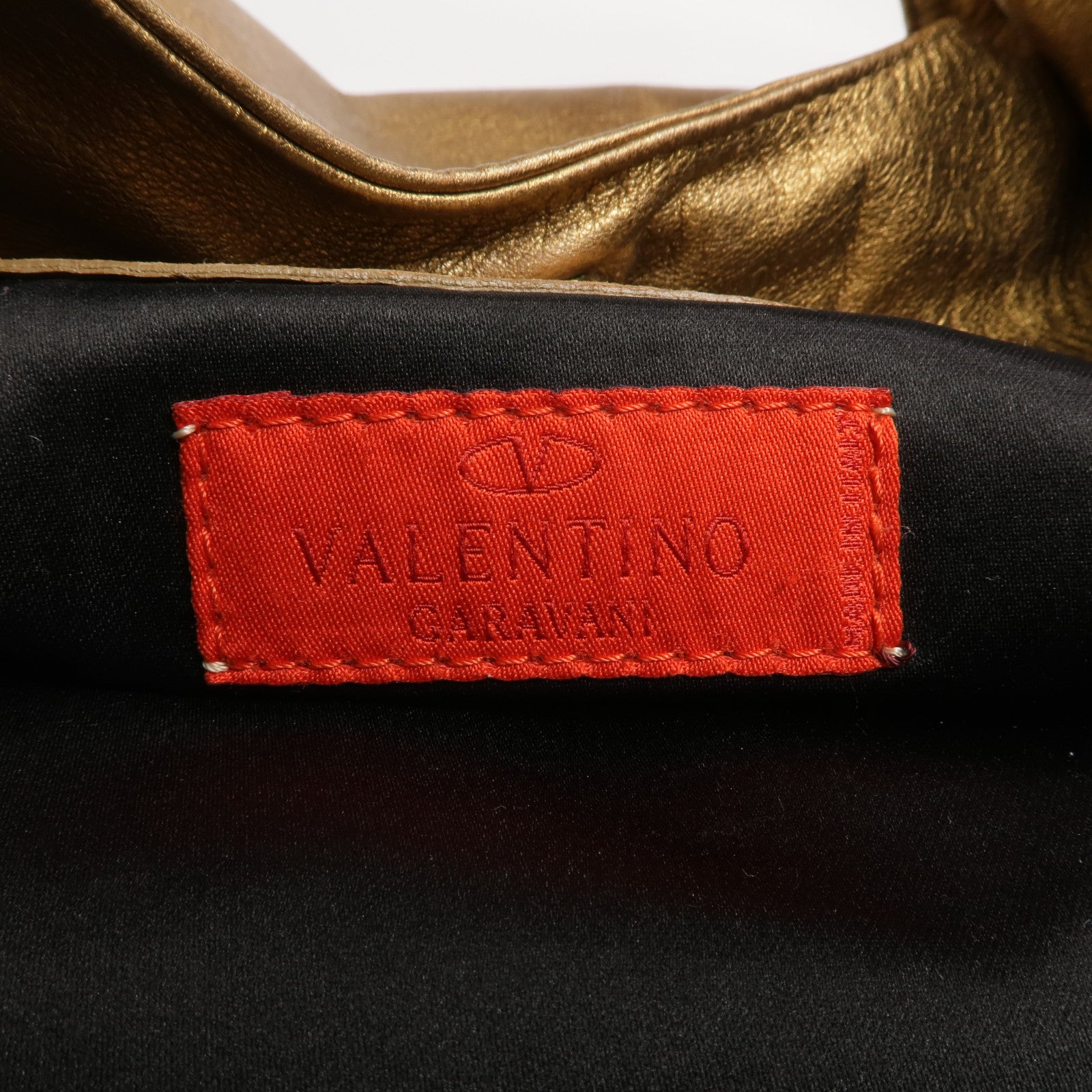 Valentino 羊皮皮革Shoulder Bag金扣肩背袋