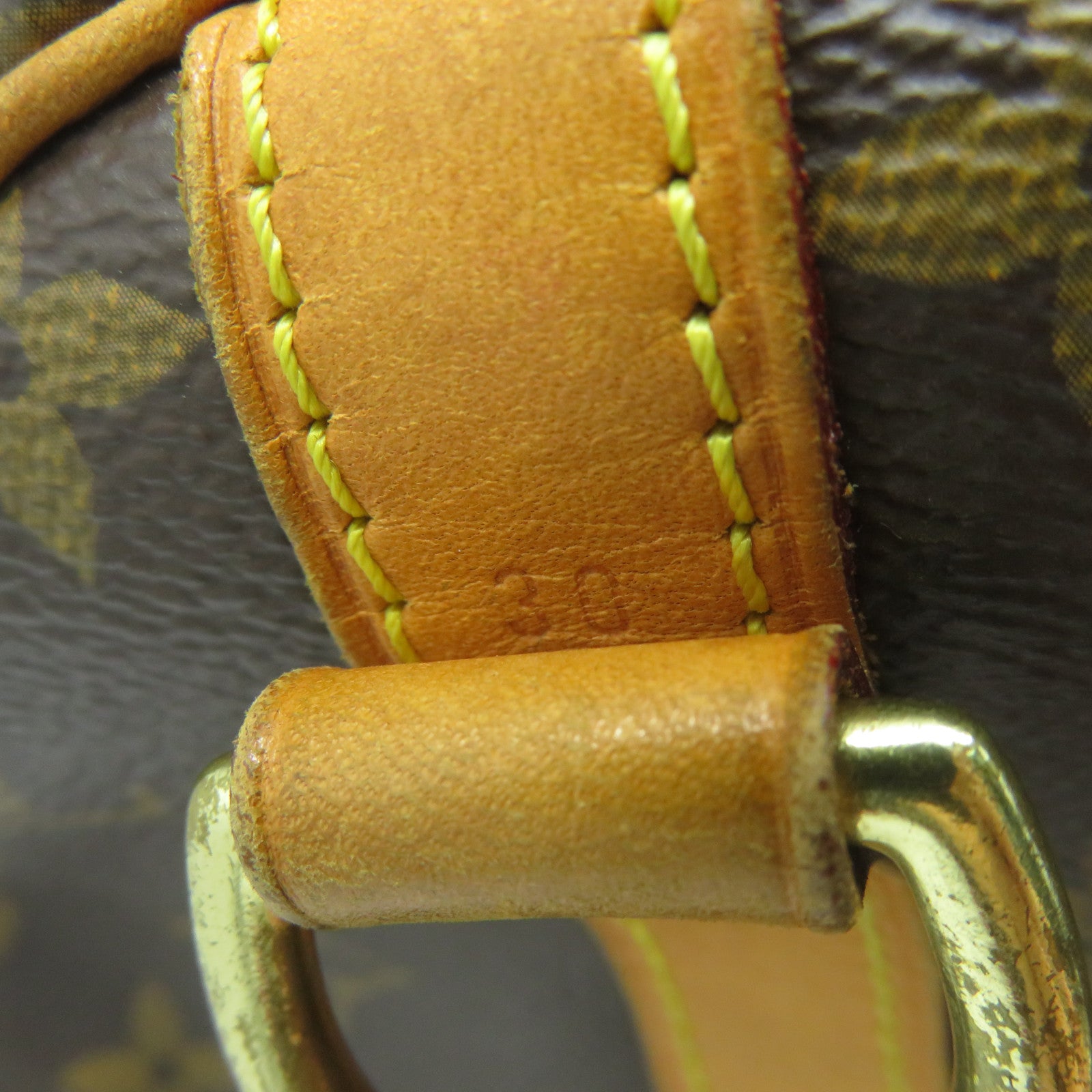 LOUIS VUITTON Monogram Speedy Bandouliere 30金扣手挽肩背兩用袋啡色