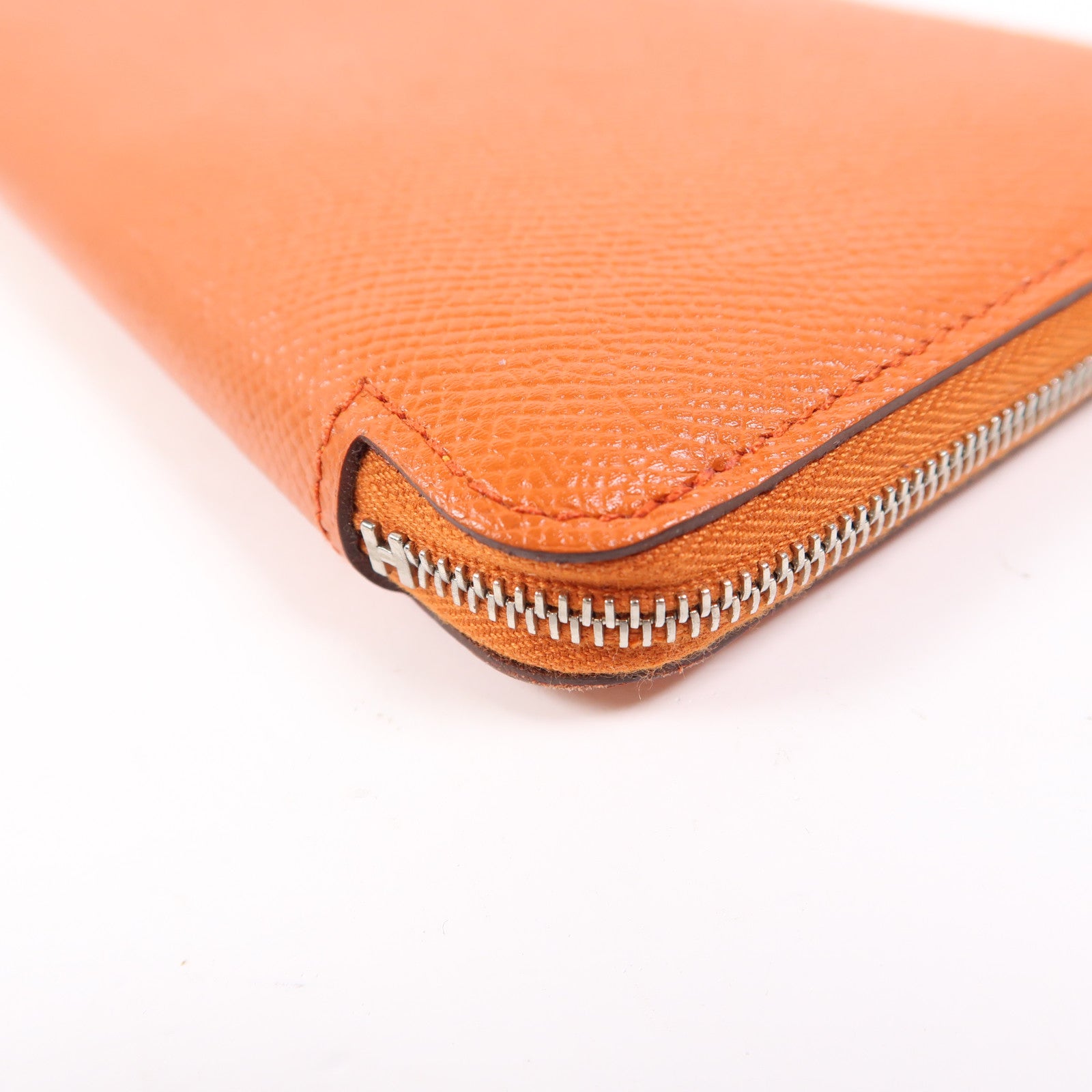 HERMES Epsom皮革Silk In Long Wallet銀扣長錢包6C Cuivre