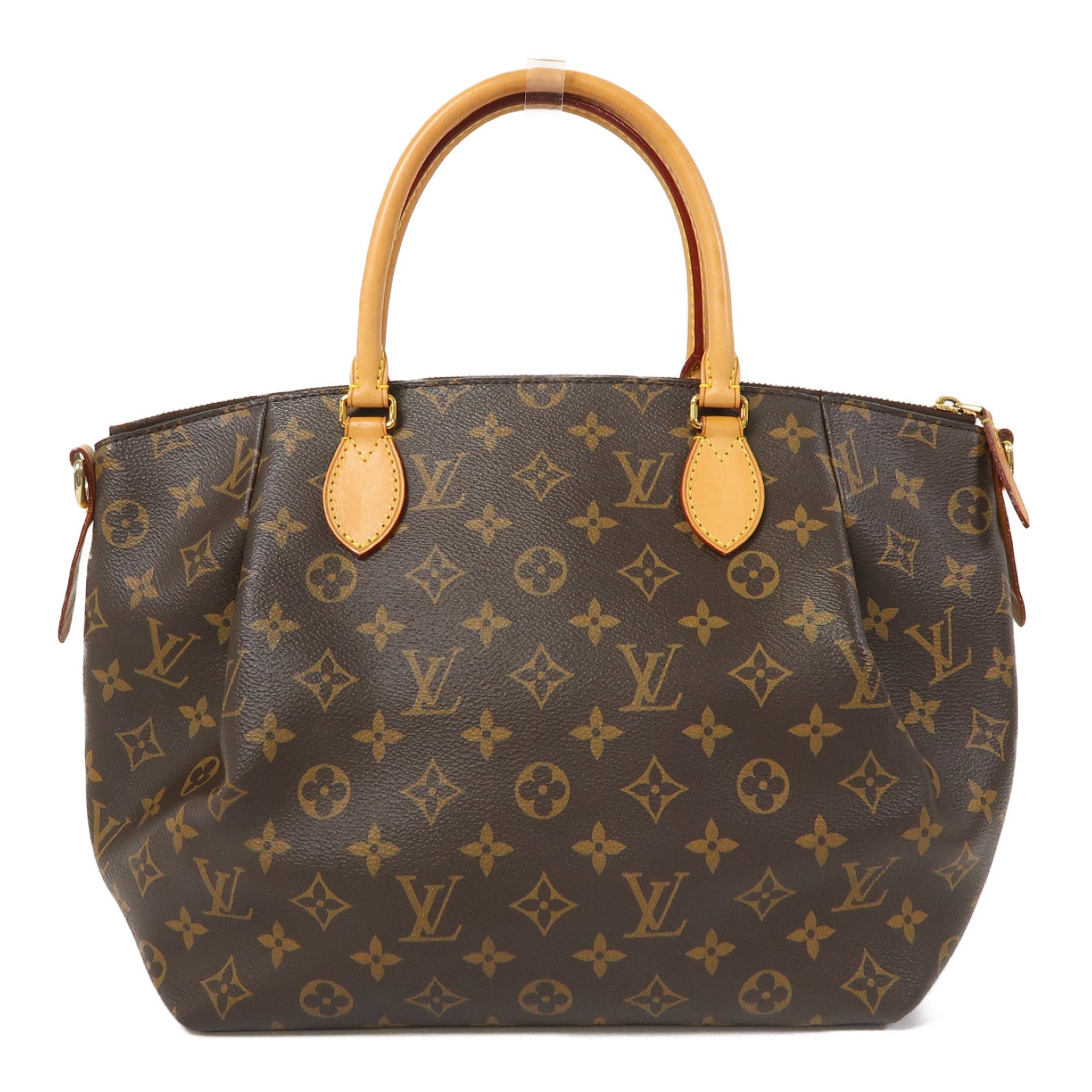 LOUIS VUITTON Monogram Turenne MM金扣手挽肩背兩用袋棕色