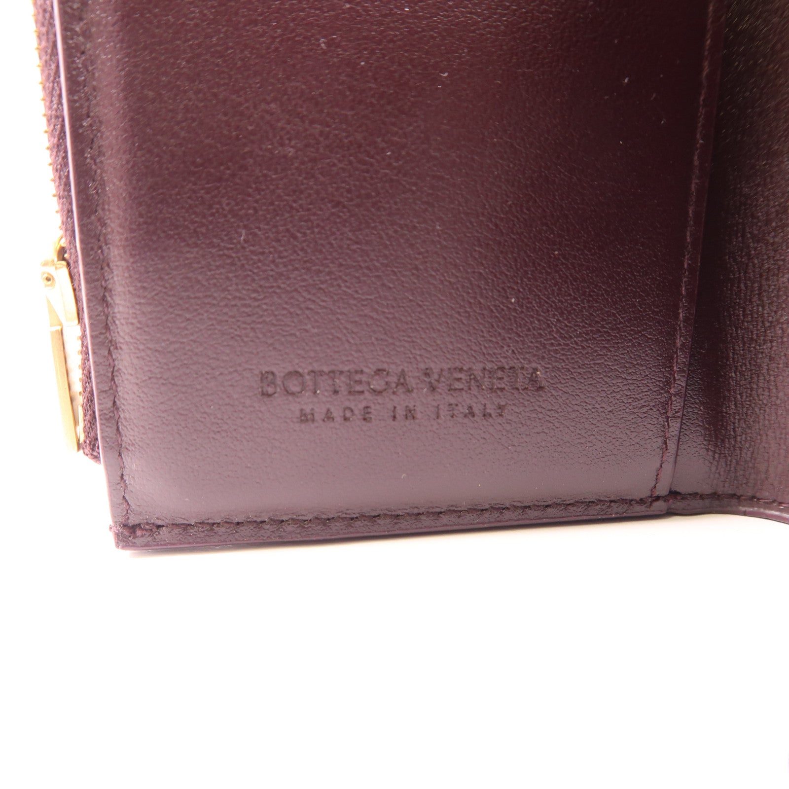 BOTTEGA VENETA 【激減優惠】牛皮皮革Trifold Wallet金扣錢包