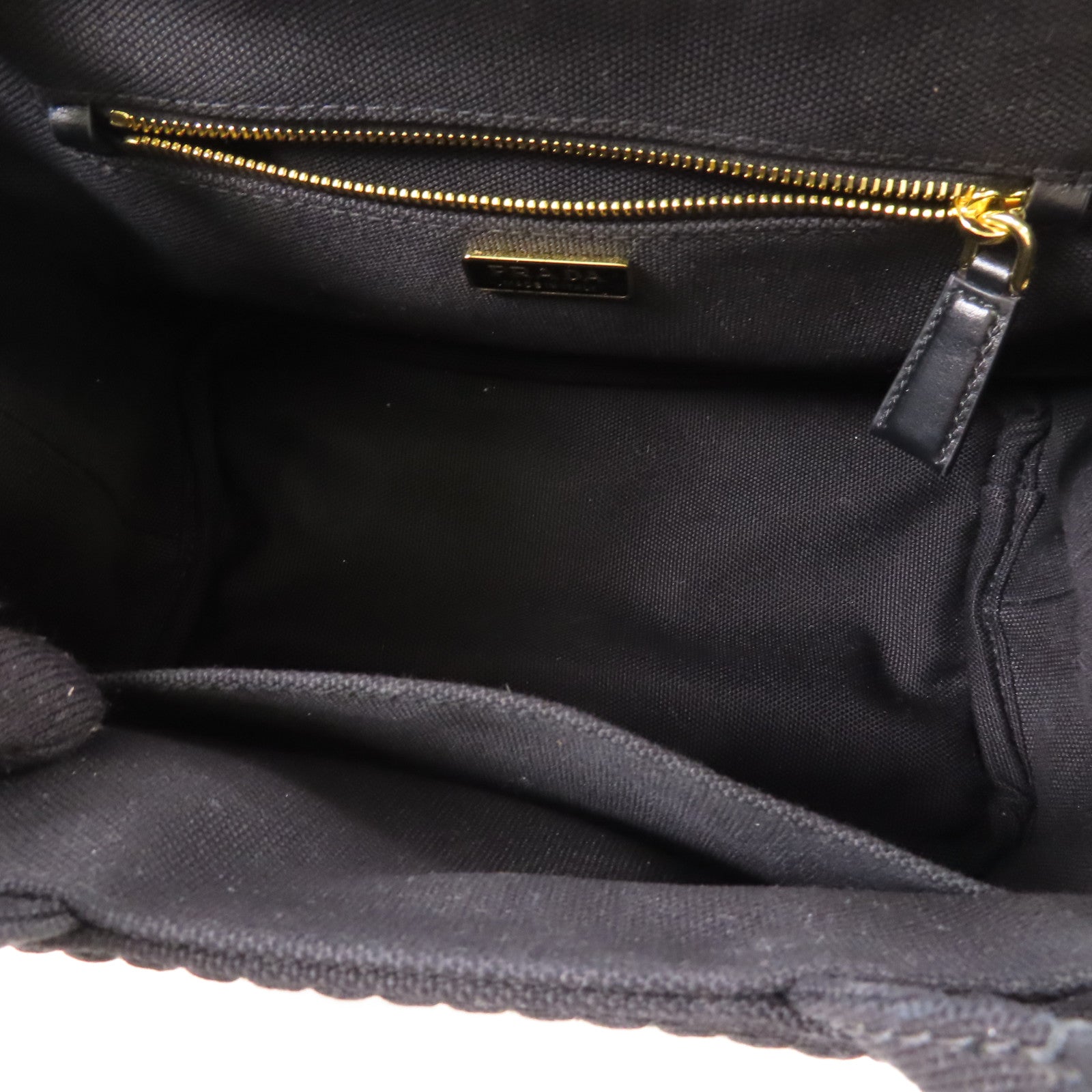 PRADA 帆布2 Way Shoulder金扣手挽肩背兩用袋