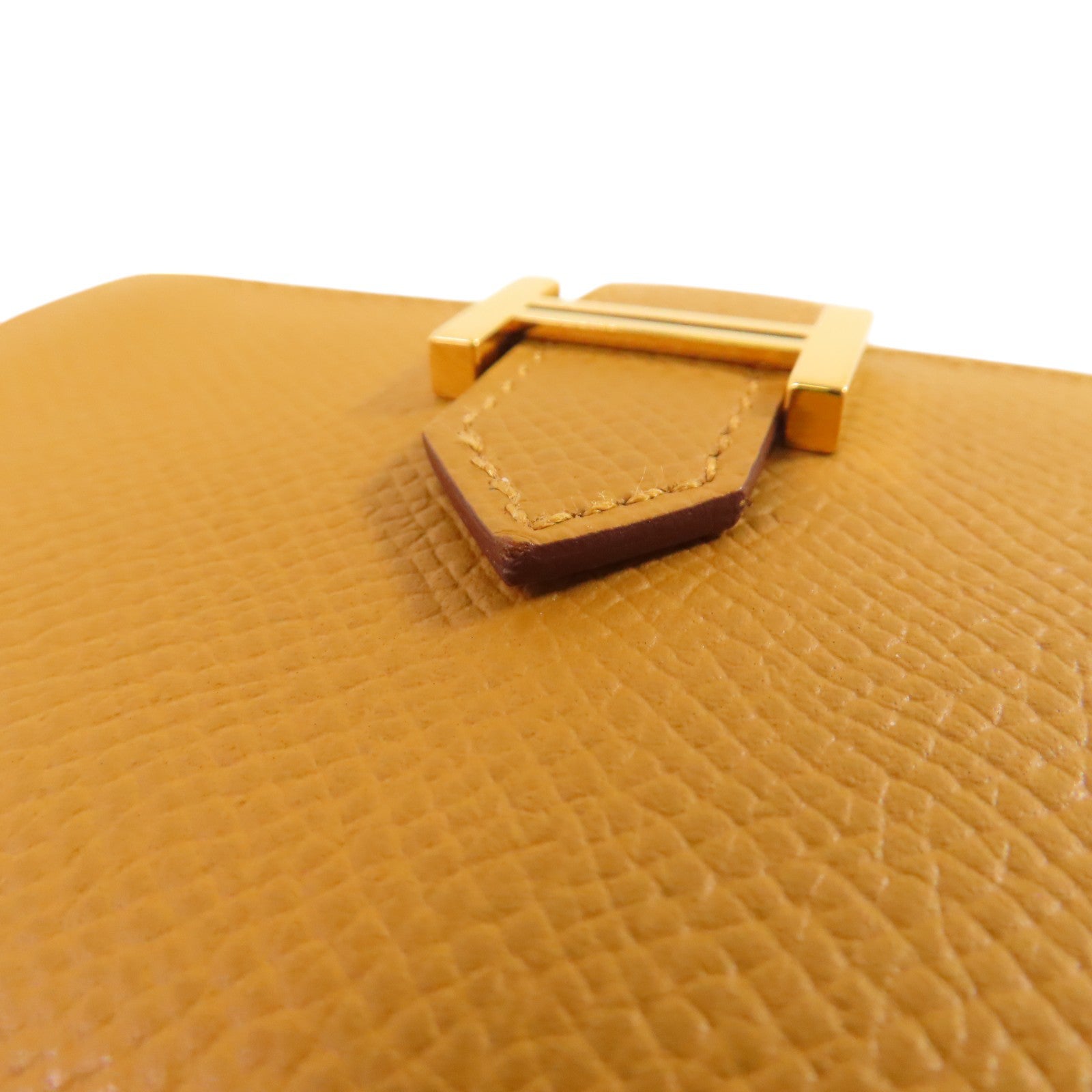 HERMES【激減優惠】 Epsom皮革Bearn Card Case金扣卡套