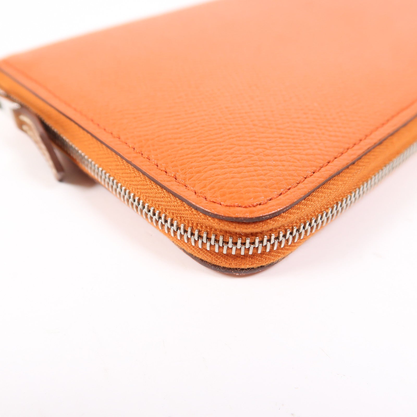 HERMES Epsom皮革Silk In Long Wallet銀扣長錢包6C Cuivre