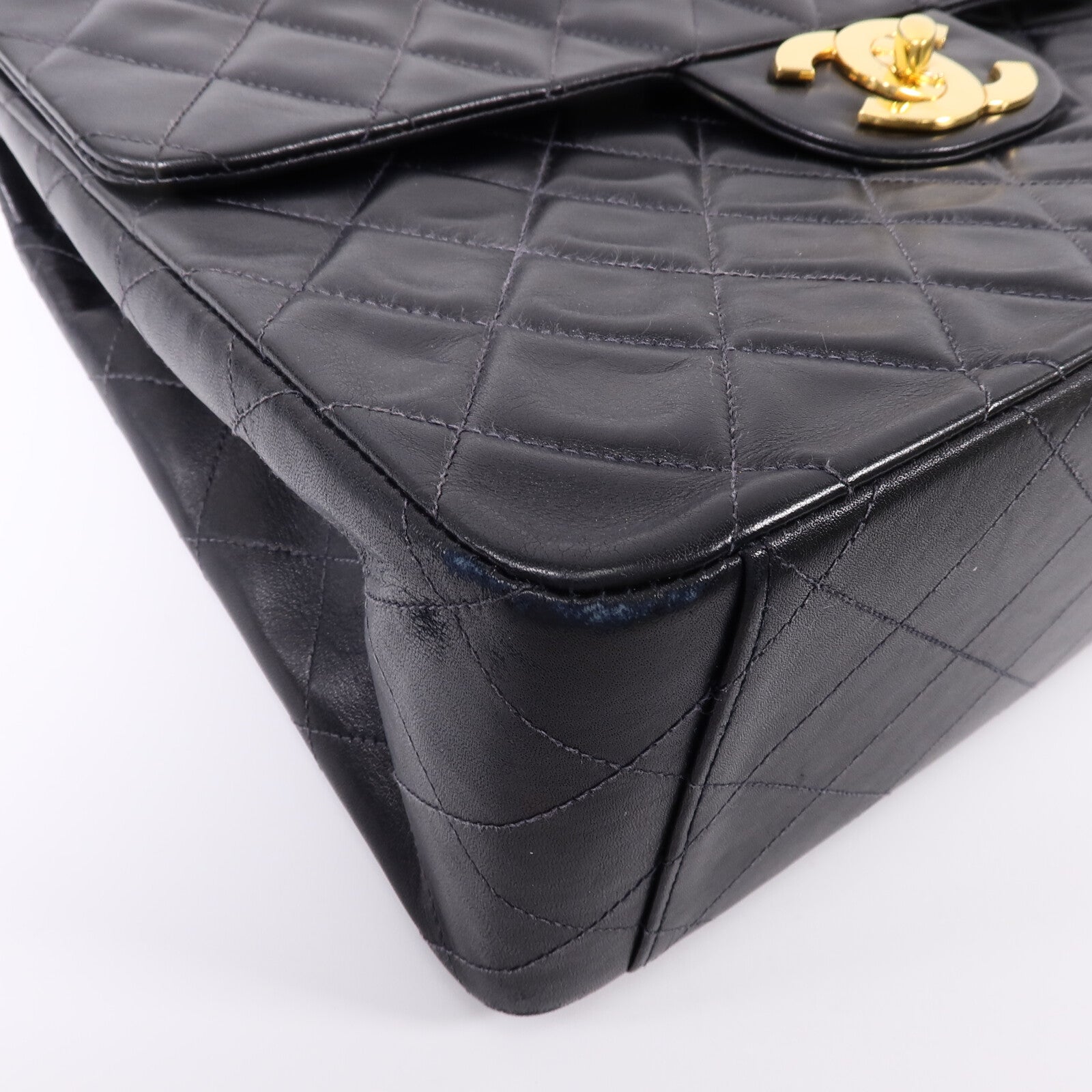 CHANEL 羊皮皮革Vintage Classic Flap鏈帶手挽肩背兩用袋