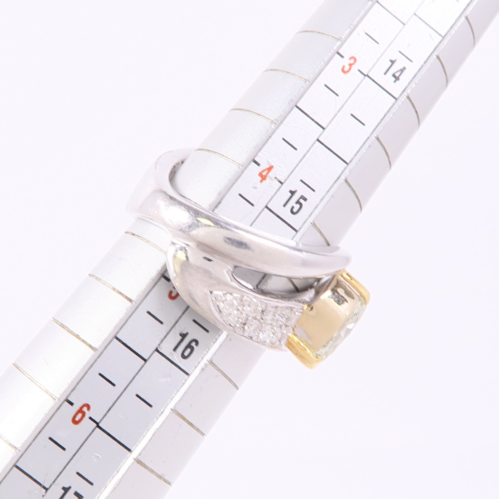 JEWELRY 【激減優惠】18K黃金/白金Diamond Ring鑽石戒指US#4.5