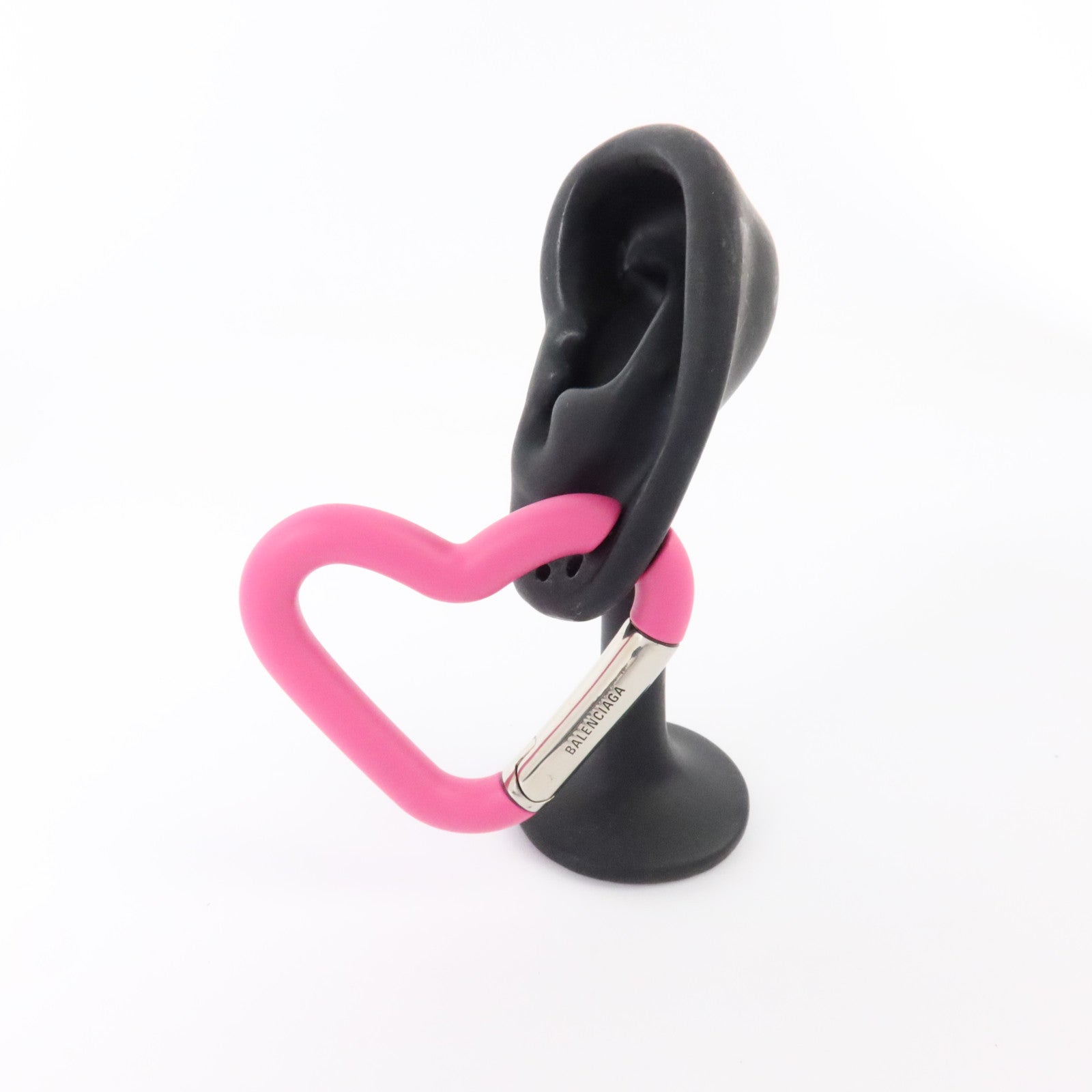 BALENCIAGA PVC/金屬Love Clip Earrings耳環
