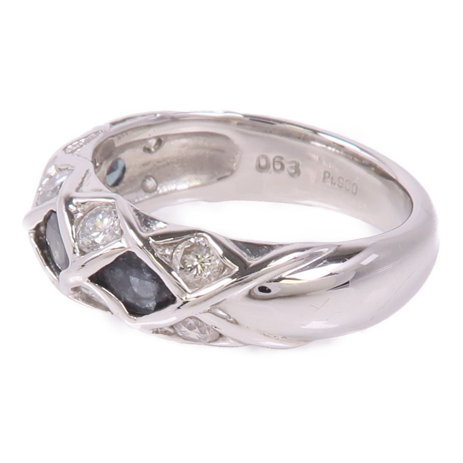 JEWELRY 【激減優惠】PT900鉑金Alexandrite/Diamond Ring紫翠玉/鑽石戒指US#6