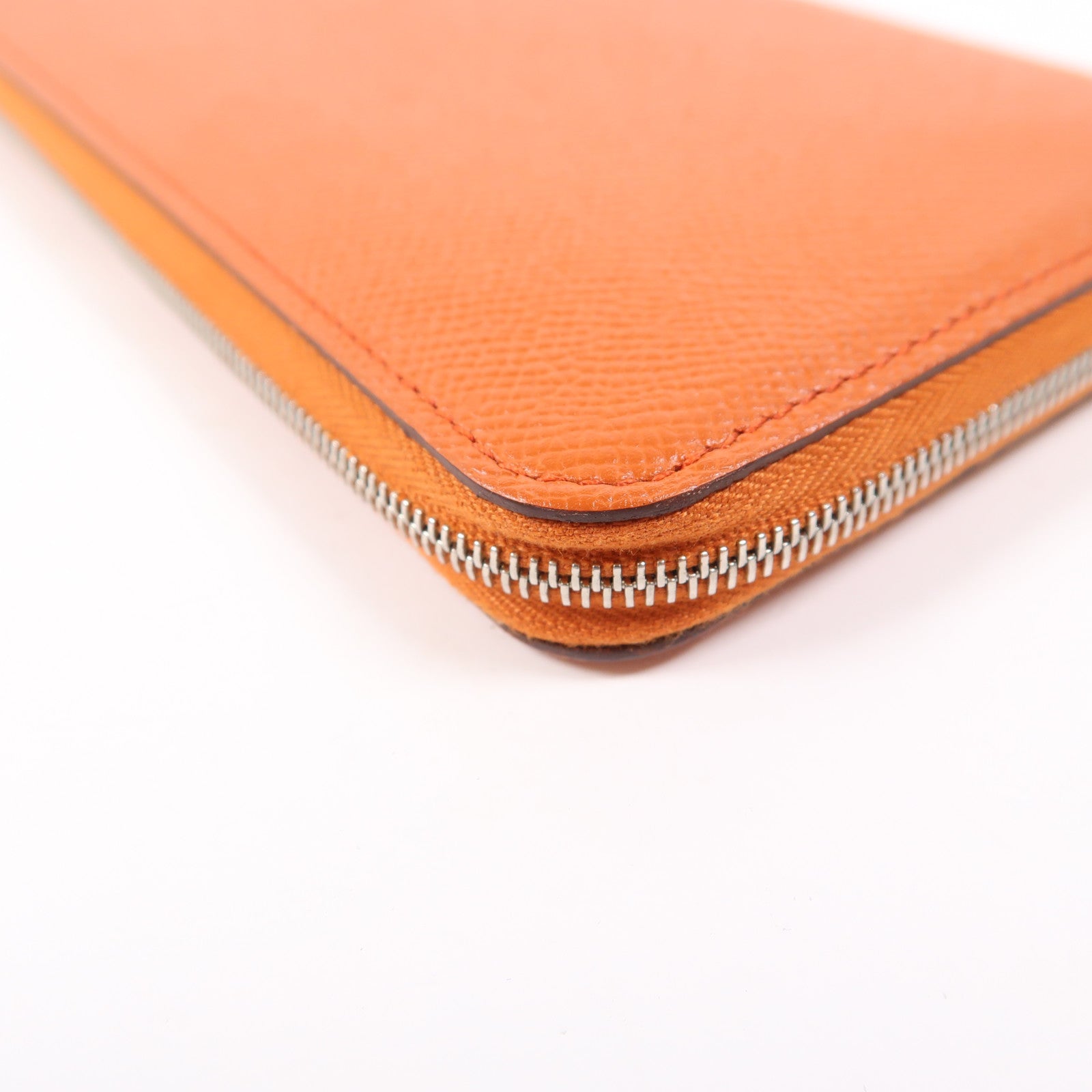 HERMES PHW Silk In Long Wallet Epsom Leather 6C Cuivre