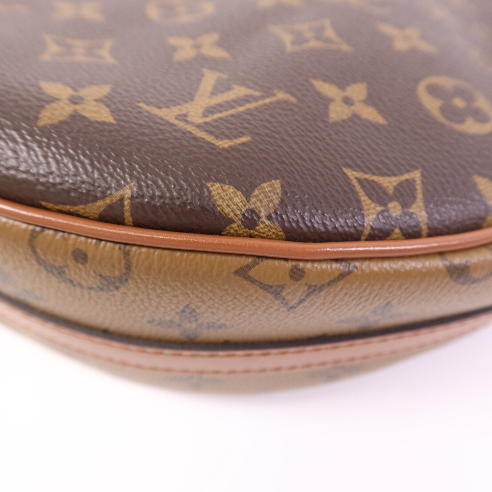 LOUIS VUITTON Monogram/Monogram Reverse Loop Hobo金扣手挽肩背兩用袋