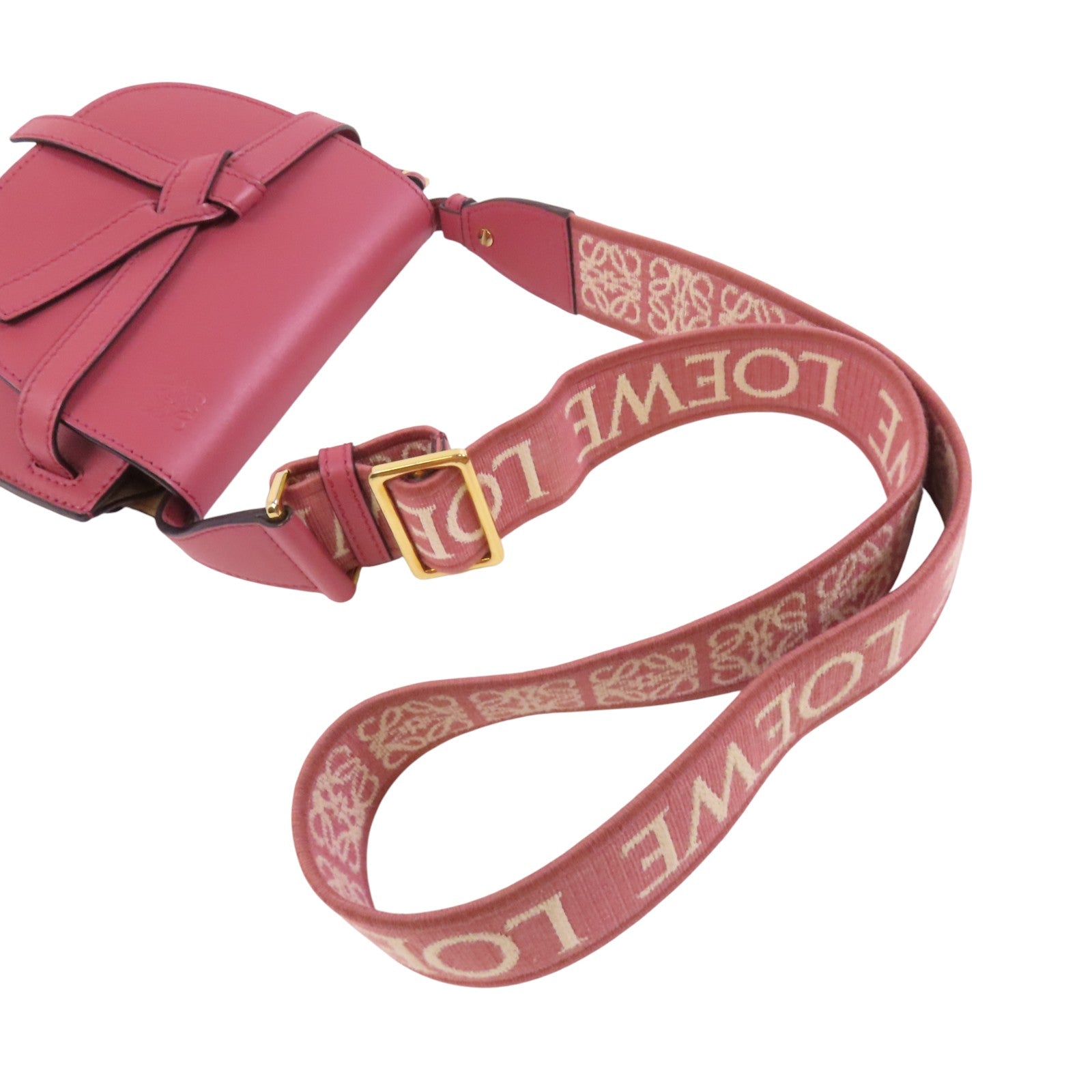 LOEWE 牛皮皮革Mini Gate金扣肩背袋